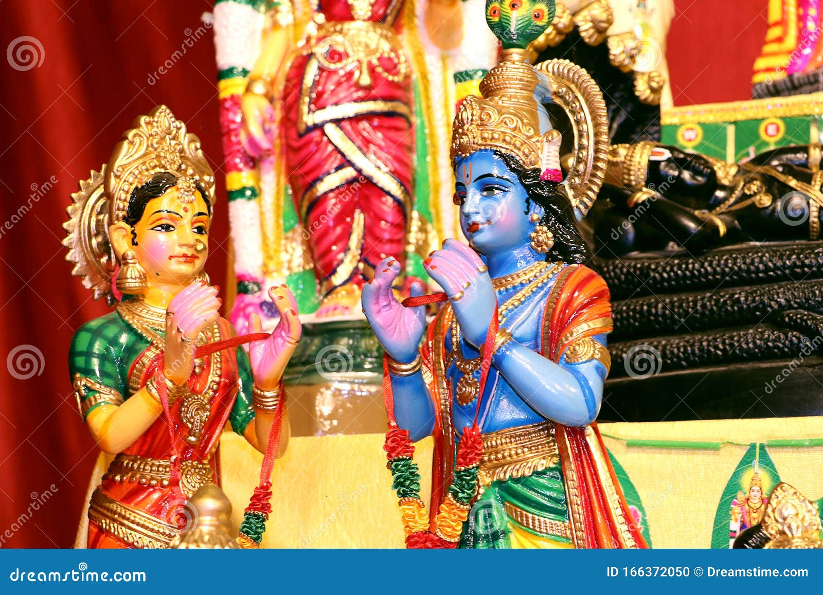 lord krishna with his consort
