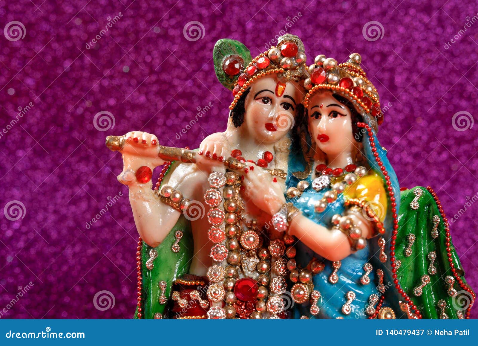 Lord Krishna Und Radha Indischer Gott Stockbild Bild Von Mythologie Lord 140479437 