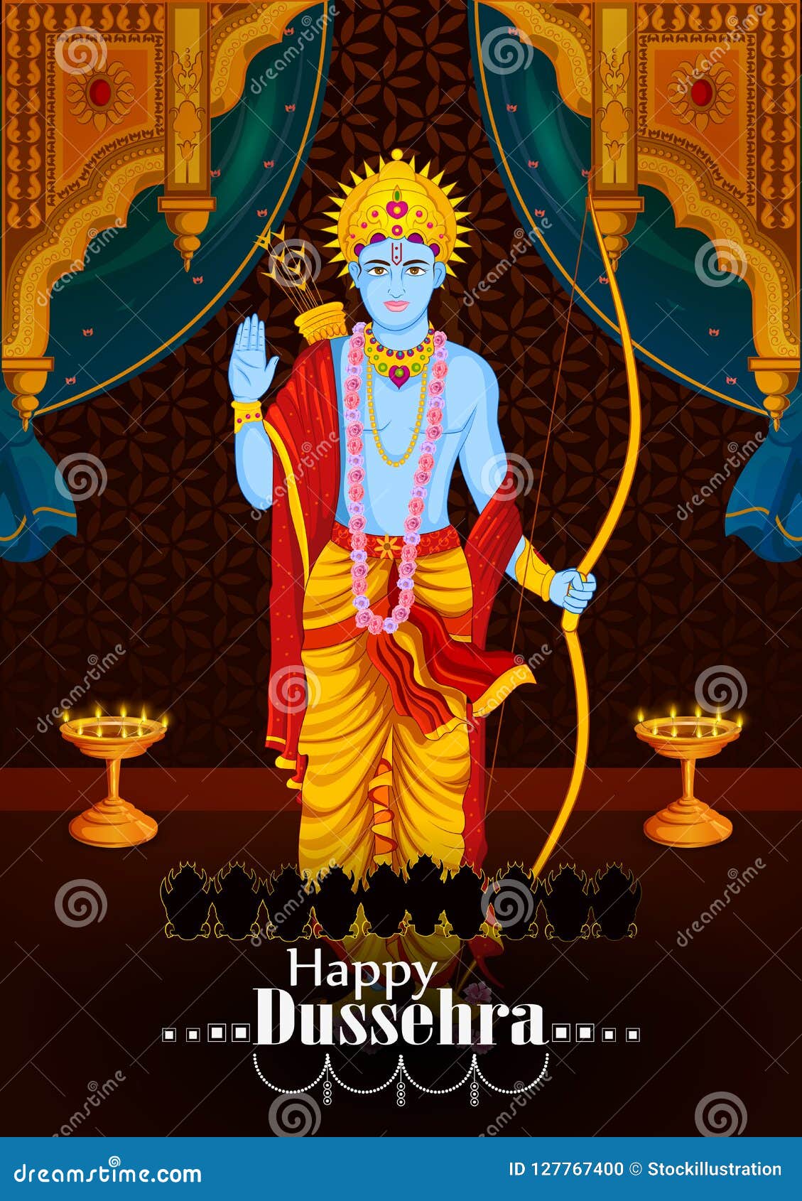 lord rama blessing during dussehra festival of india