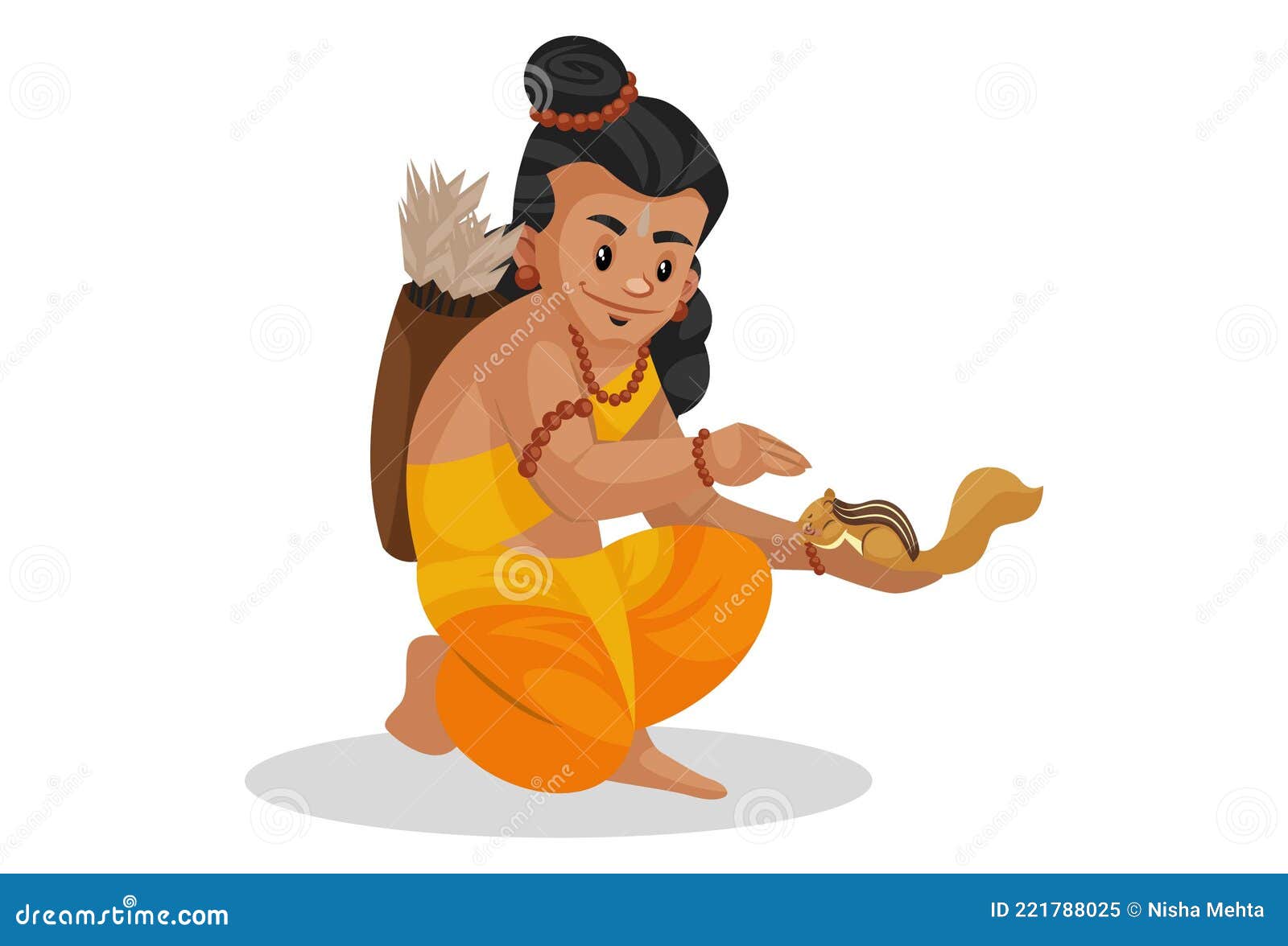 Lord Rama Vector Cartoon Illustration Stock Vector - Illustration ...