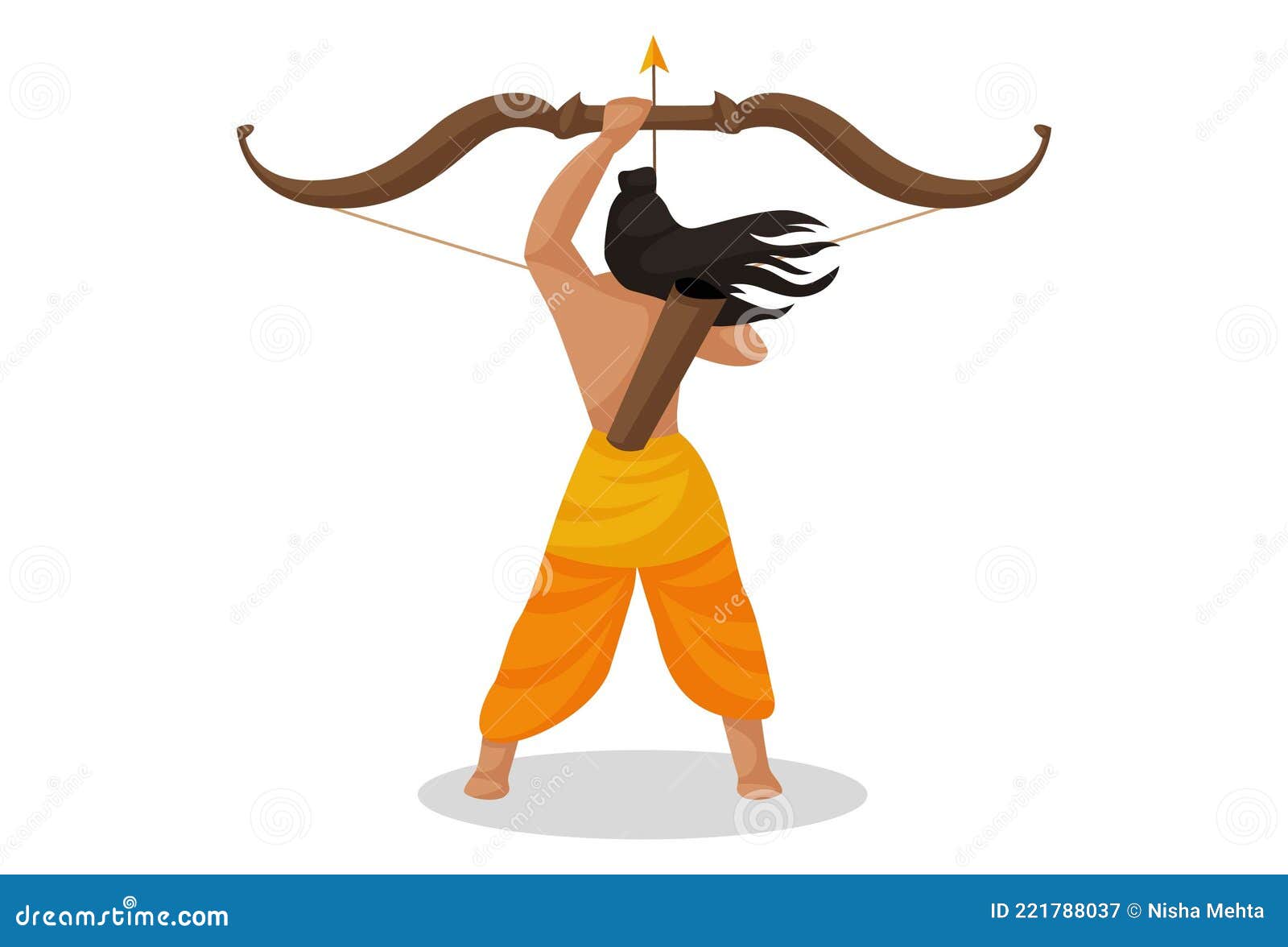 Lord Rama Vector Cartoon Illustration Stock Vector - Illustration ...