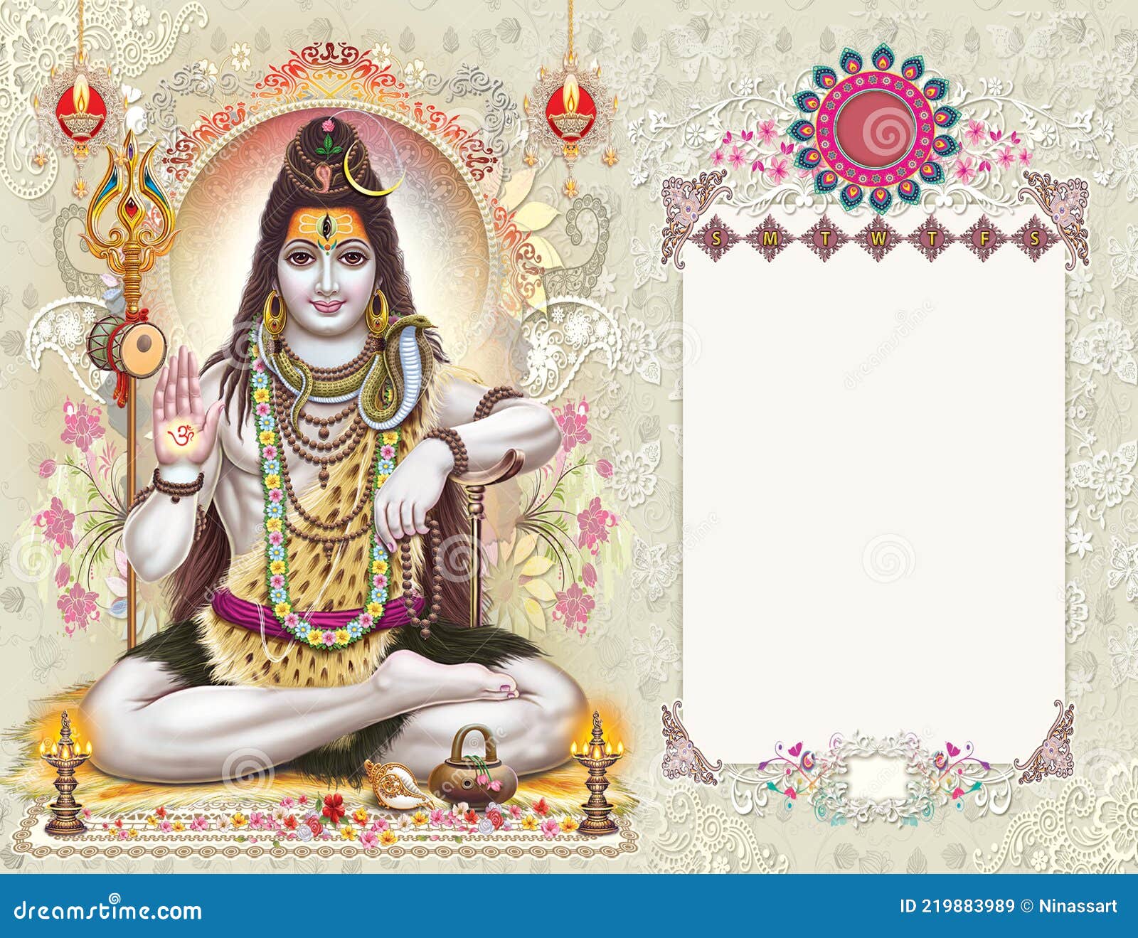 Lord Shiva High Resolution Digital Painting Stock Image - Image of sambhu,  decorative: 219883989