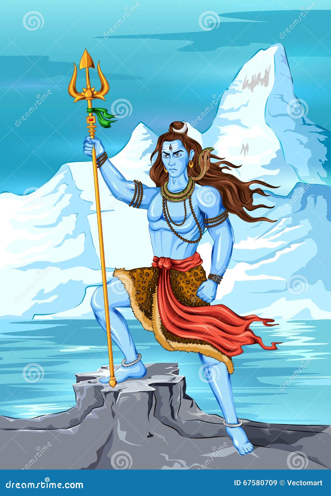 Lord Shiva Indian God of Hindu Stock Vector - Illustration of ...