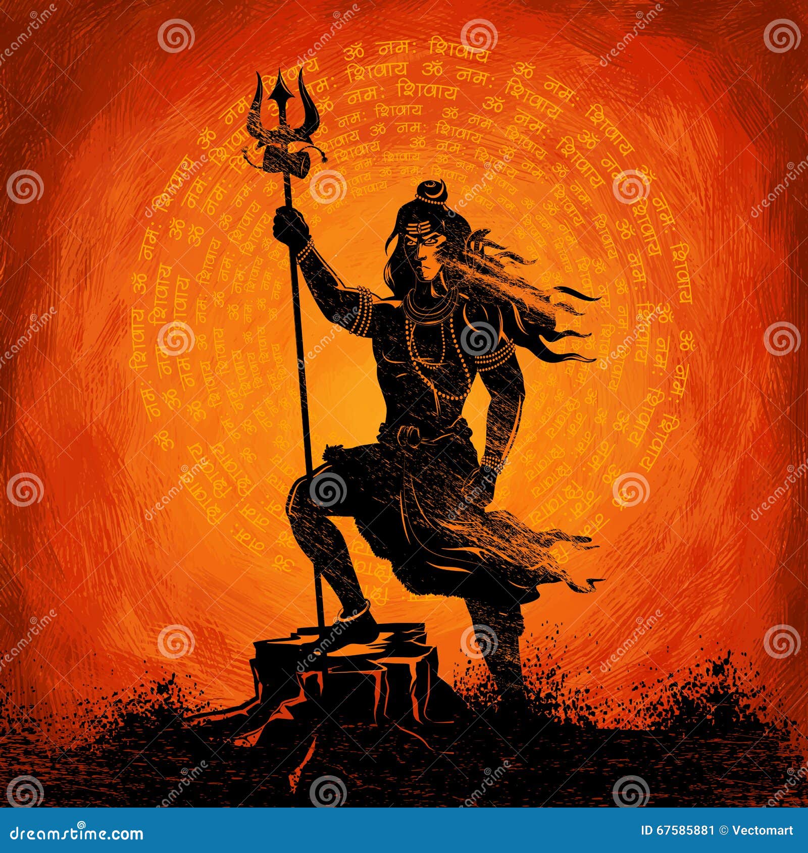 Lord Shiva Indian God of Hindu Stock Vector - Illustration of ...