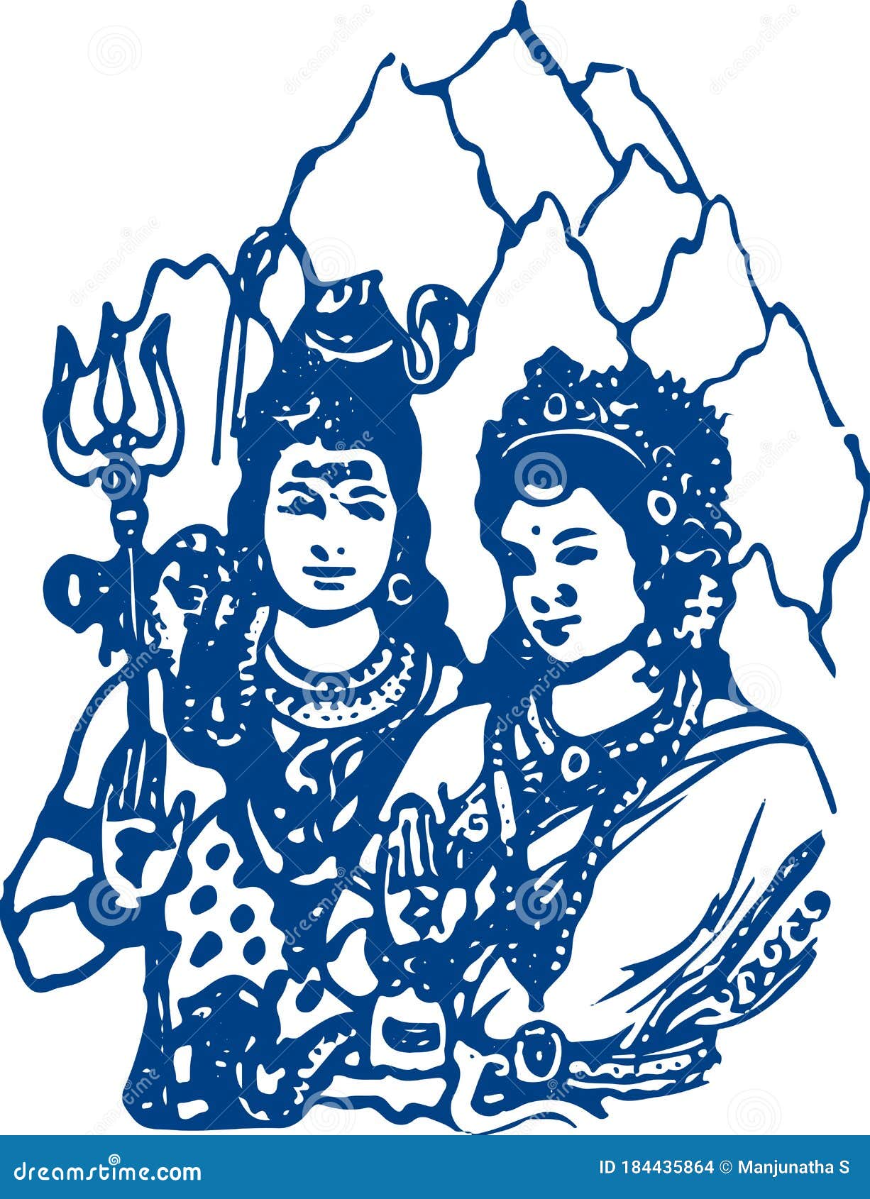 lord shiva and parvati drawing  Clip Art Library