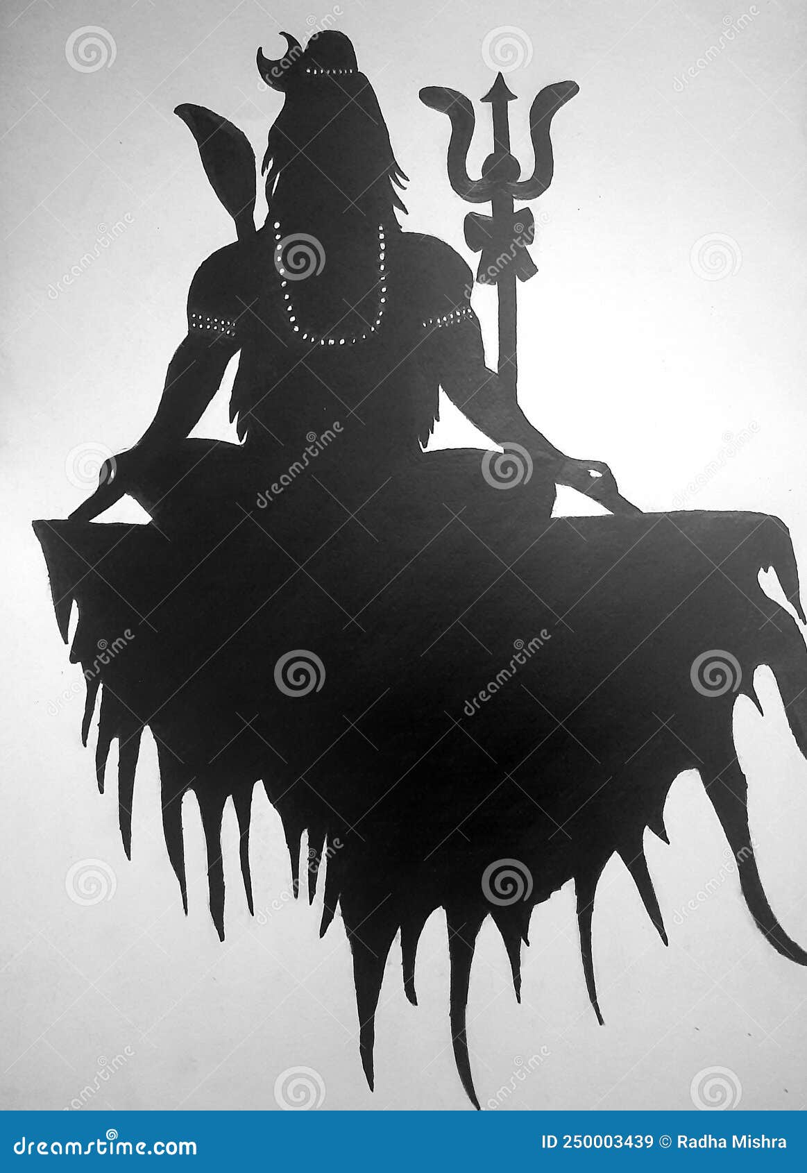 Unframed Matte Lord Shiva Painting