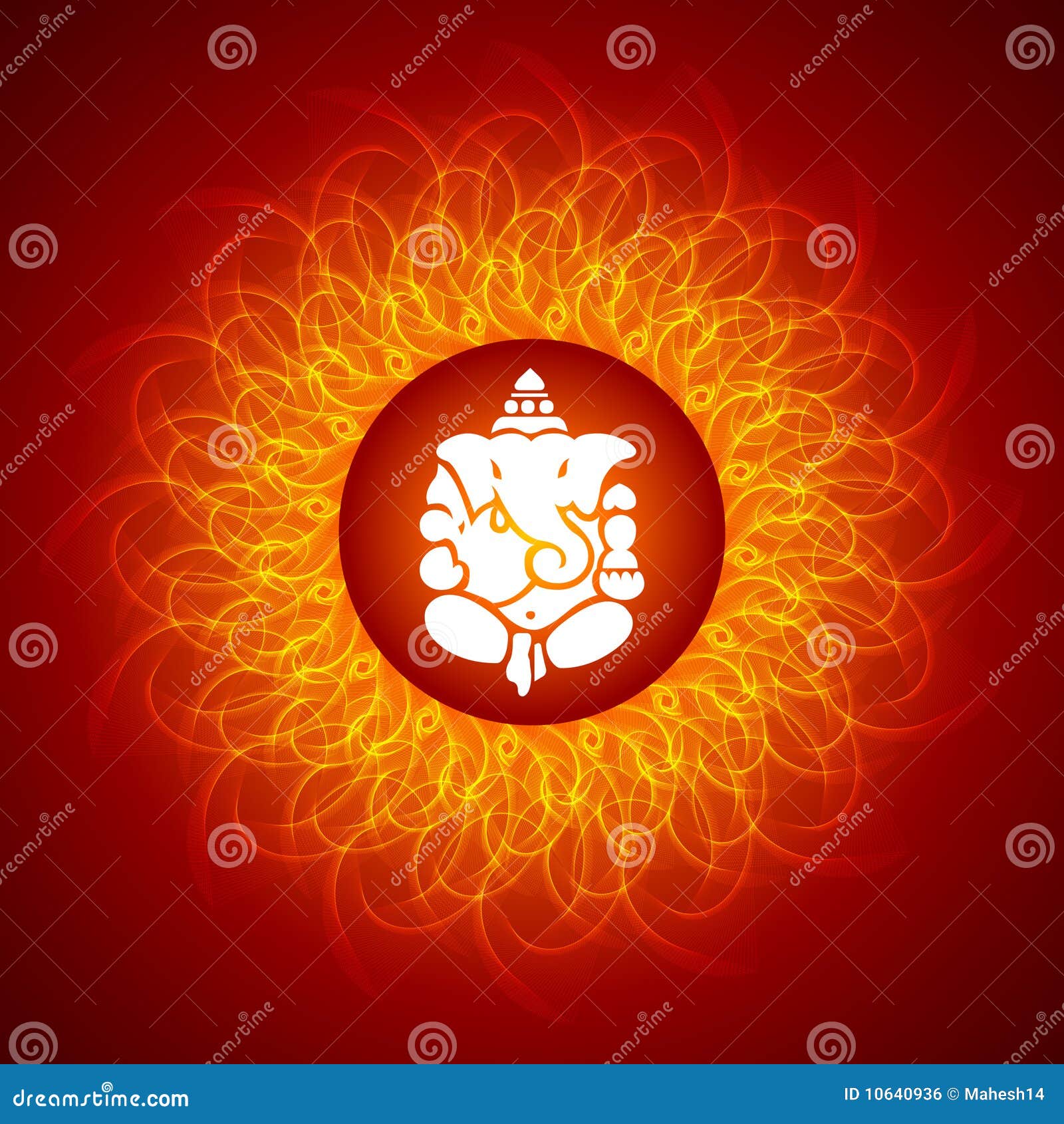Lord Shree Ganesh stock illustration. Illustration of lord - 10640936