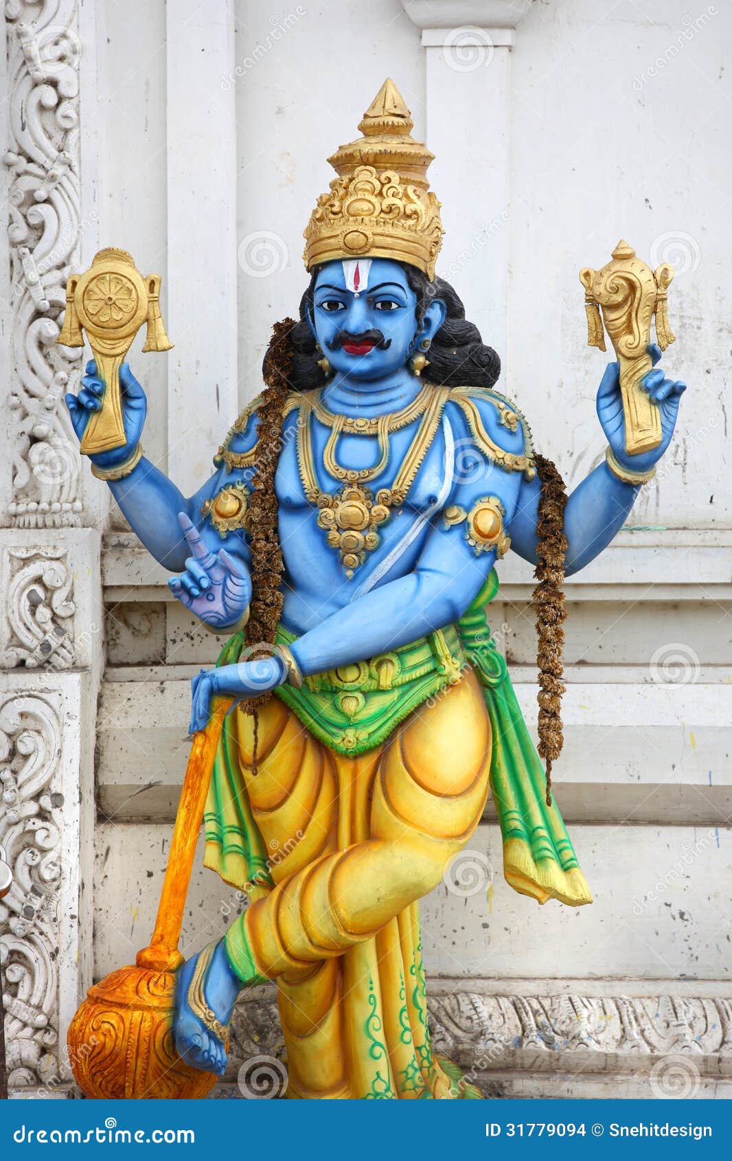 Lord Vishnu stock photo. Image of place, hinduism, polytheism ...