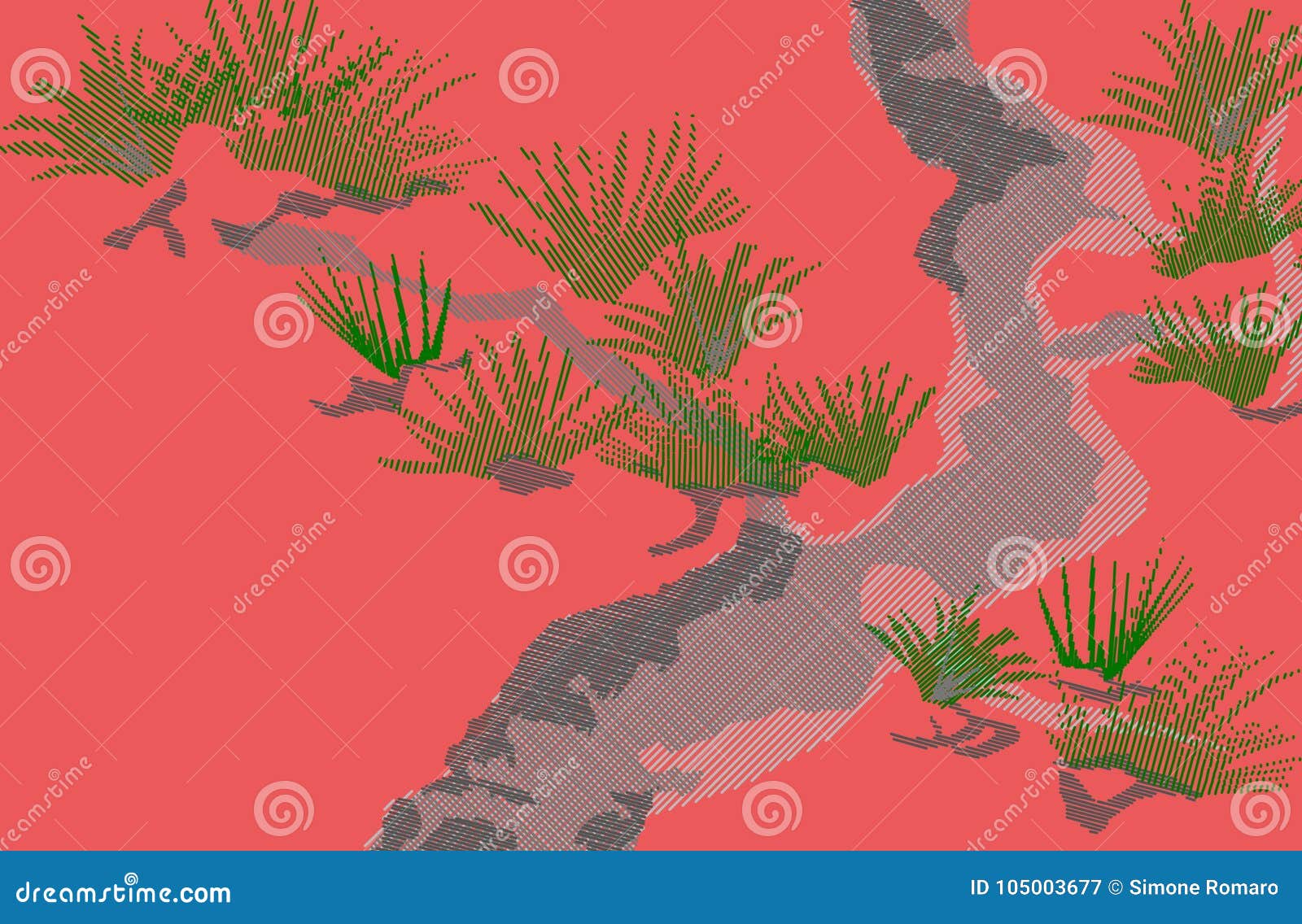 pine branch 1 red landscape of the soul