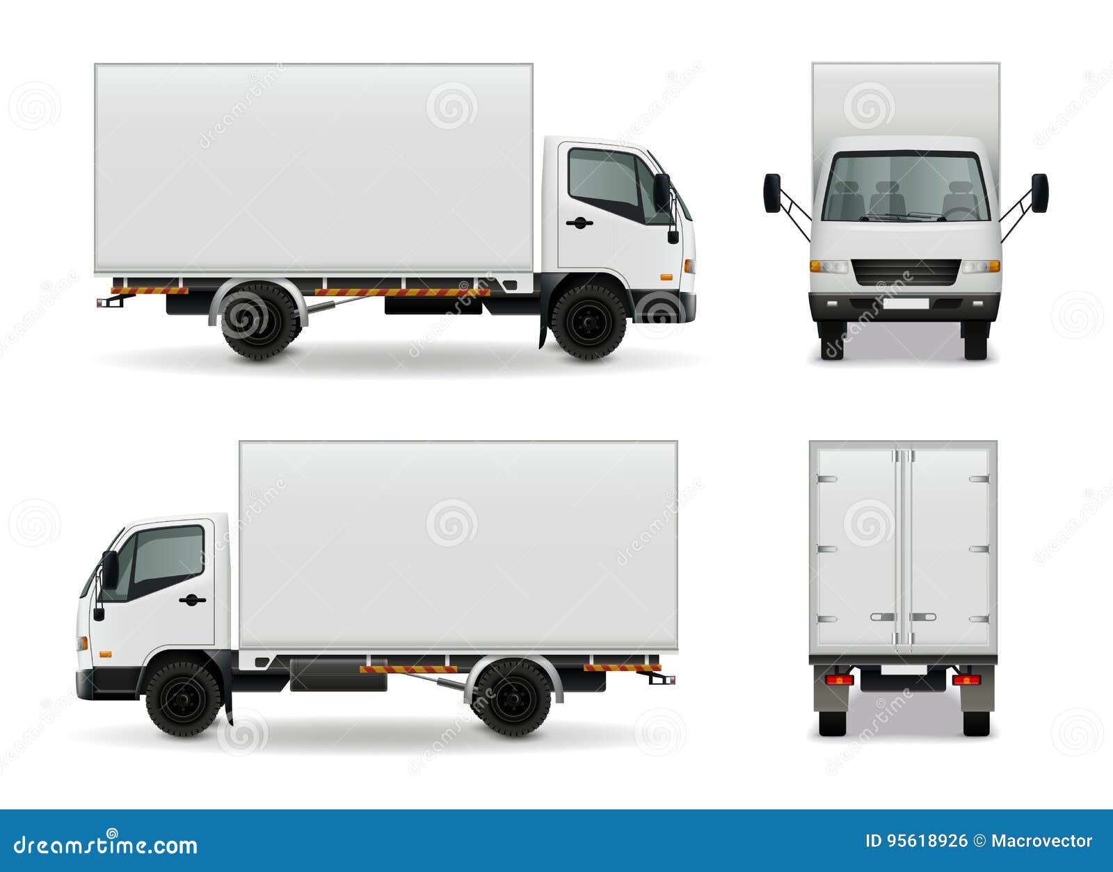 lorry realistic advertising mockup