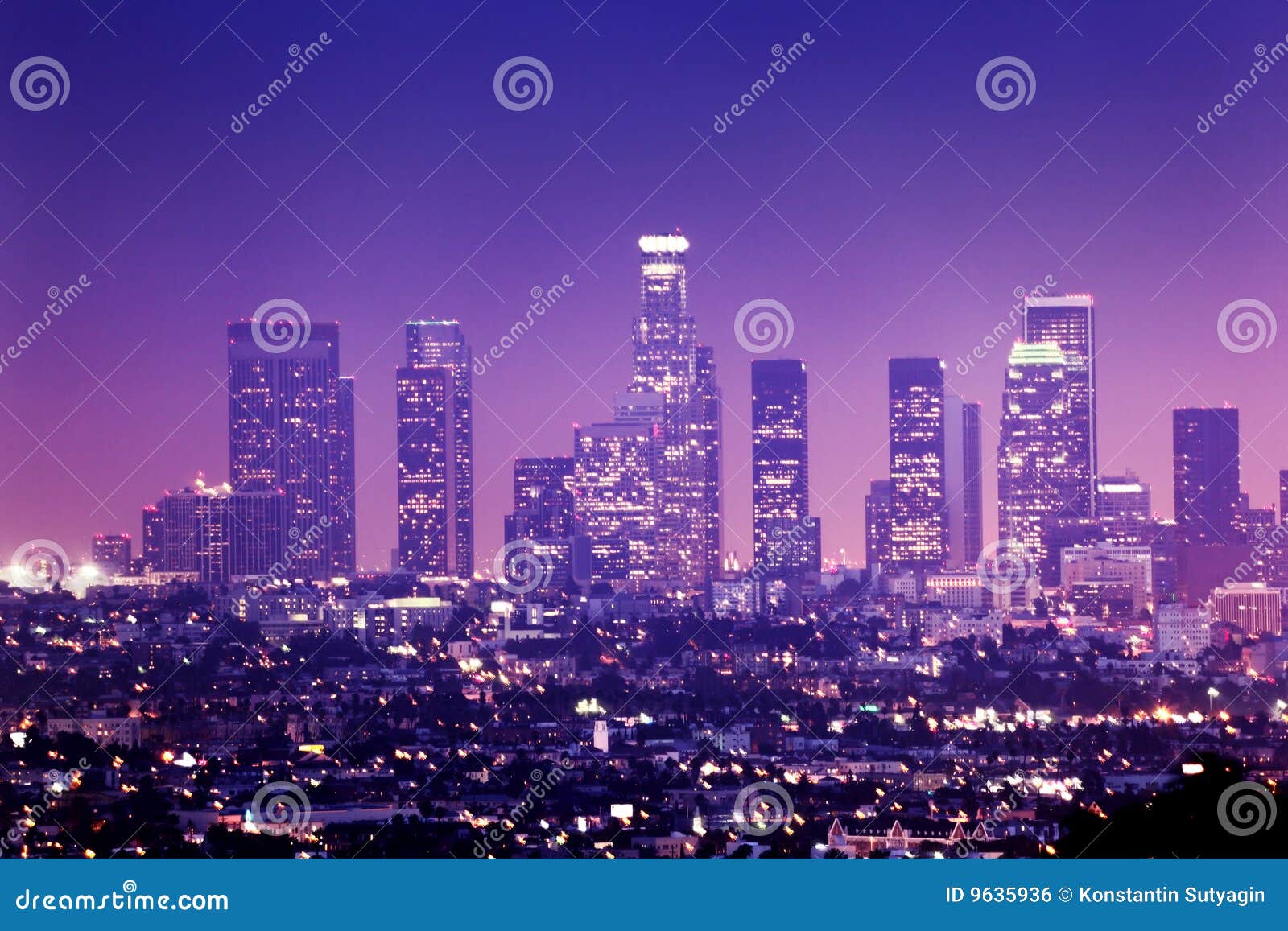Los Angeles stock photo. Image of color, blue, center 9635936