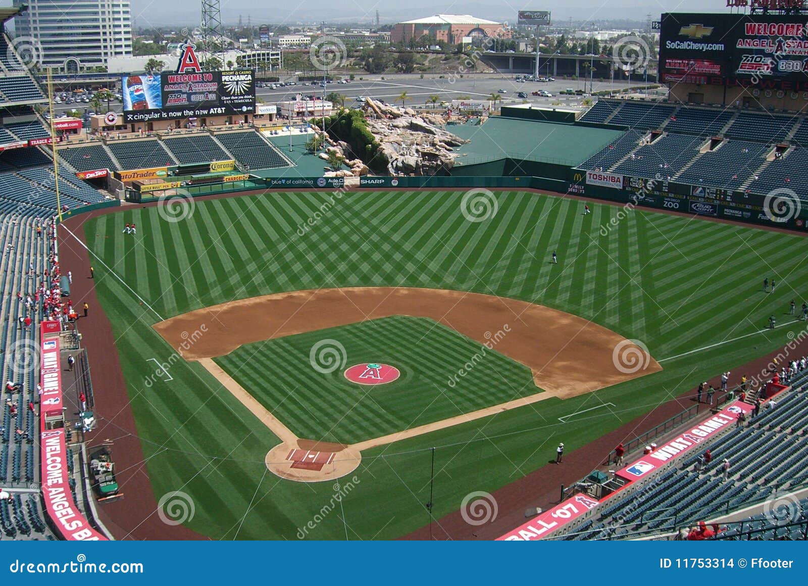Los Angeles Angels Stadium of Anaheim Editorial Stock Image Image of