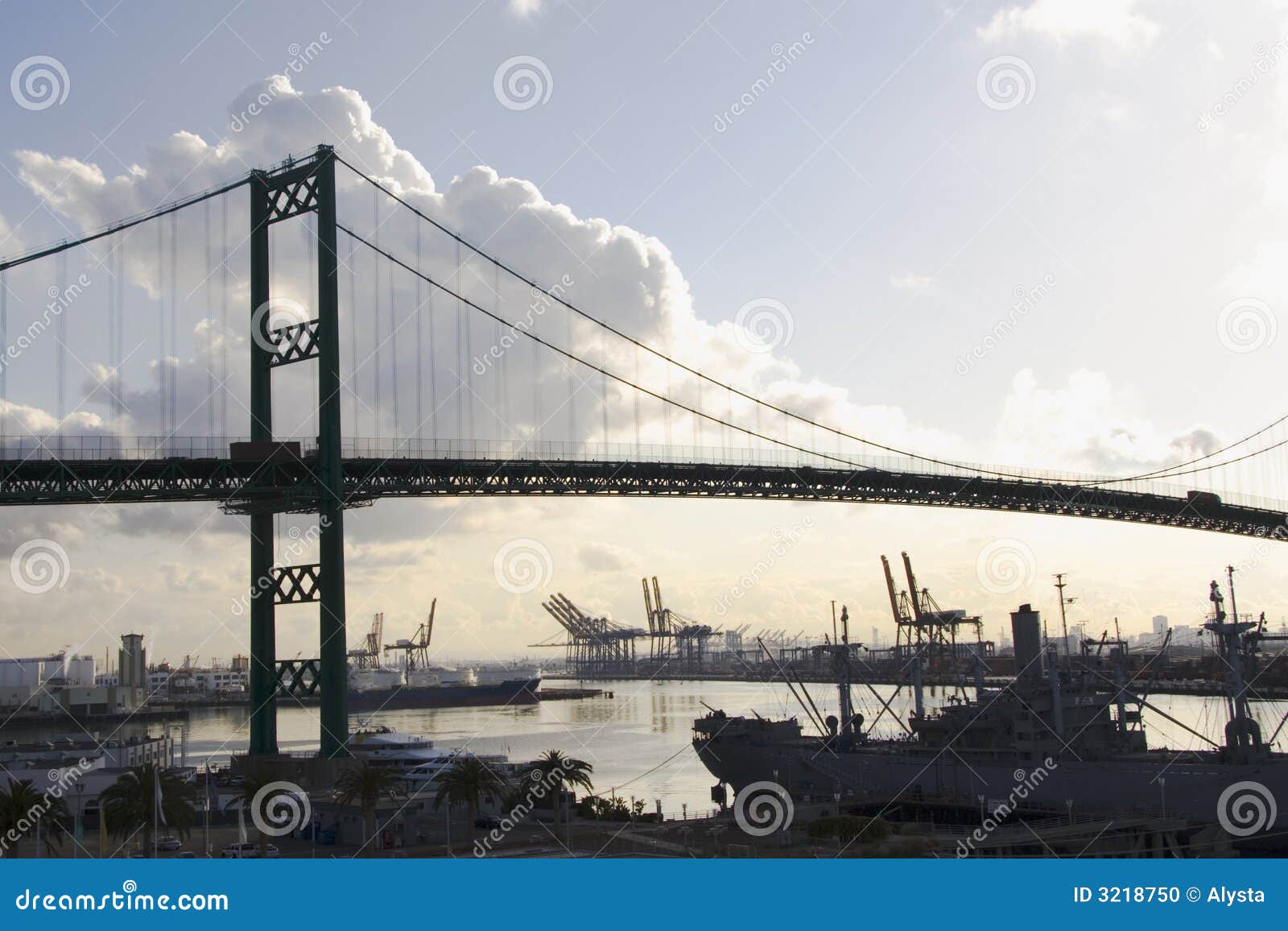 Los Angeles Bridge stock photo. Image of suspension, california 3218750