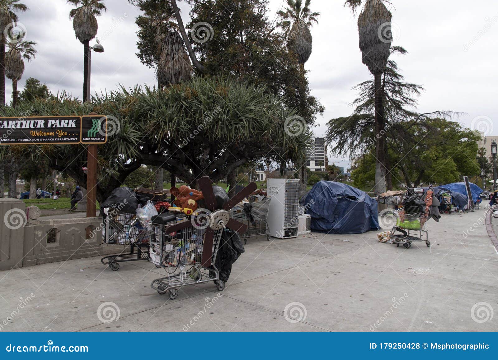 Homeless People At Macarthur Park In Los Angeles Editorial Stock Photo Image Of Social Shanty