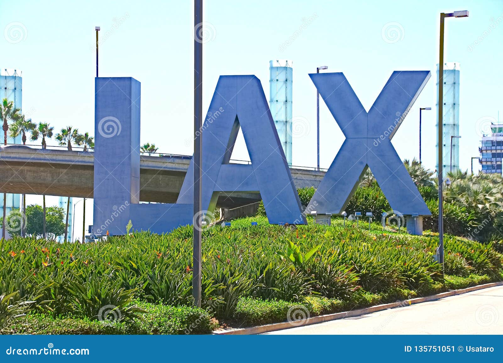 LAX Airport Sign in Los Angeles Editorial Photo - Image of pylon ...