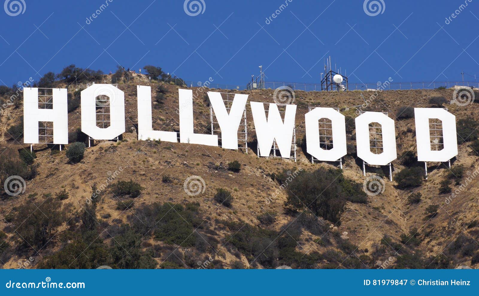 Sinal De Hollywood; Marco Mundialmente Famoso Imagem de Stock