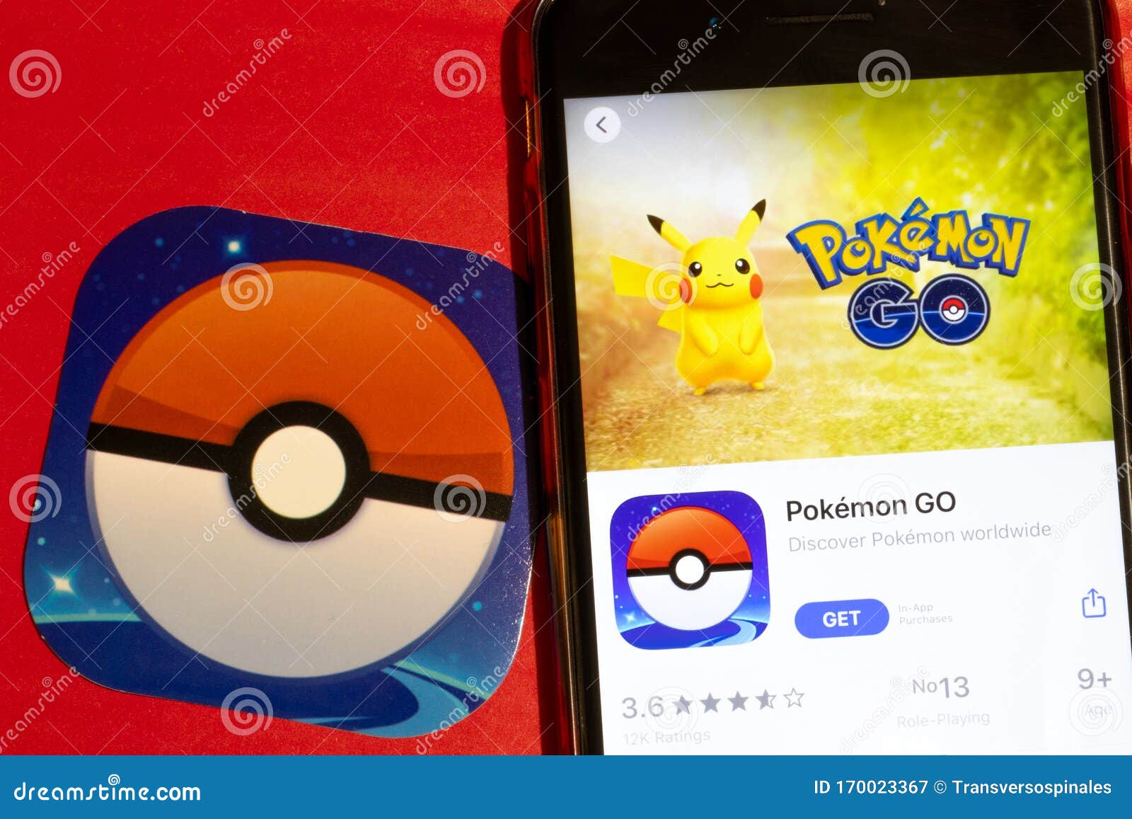 Los Angeles, Califórnia, EUA - 22 De Janeiro De 2020: Logótipo Do  Aplicativo Pokemon GO E Telefone Com ícone Fechado Em Fundo Ver Fotografia  Editorial - Imagem de vermelho, alto: 170023367