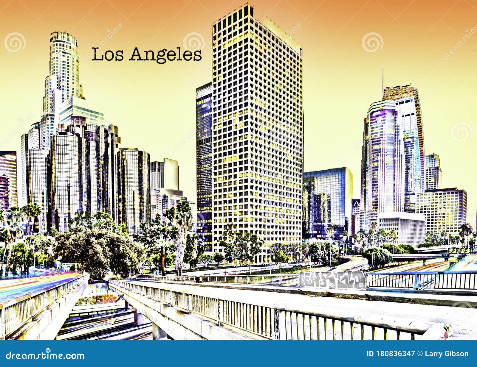 Los Angeles City Illustration2 Stock Illustration Illustration of
