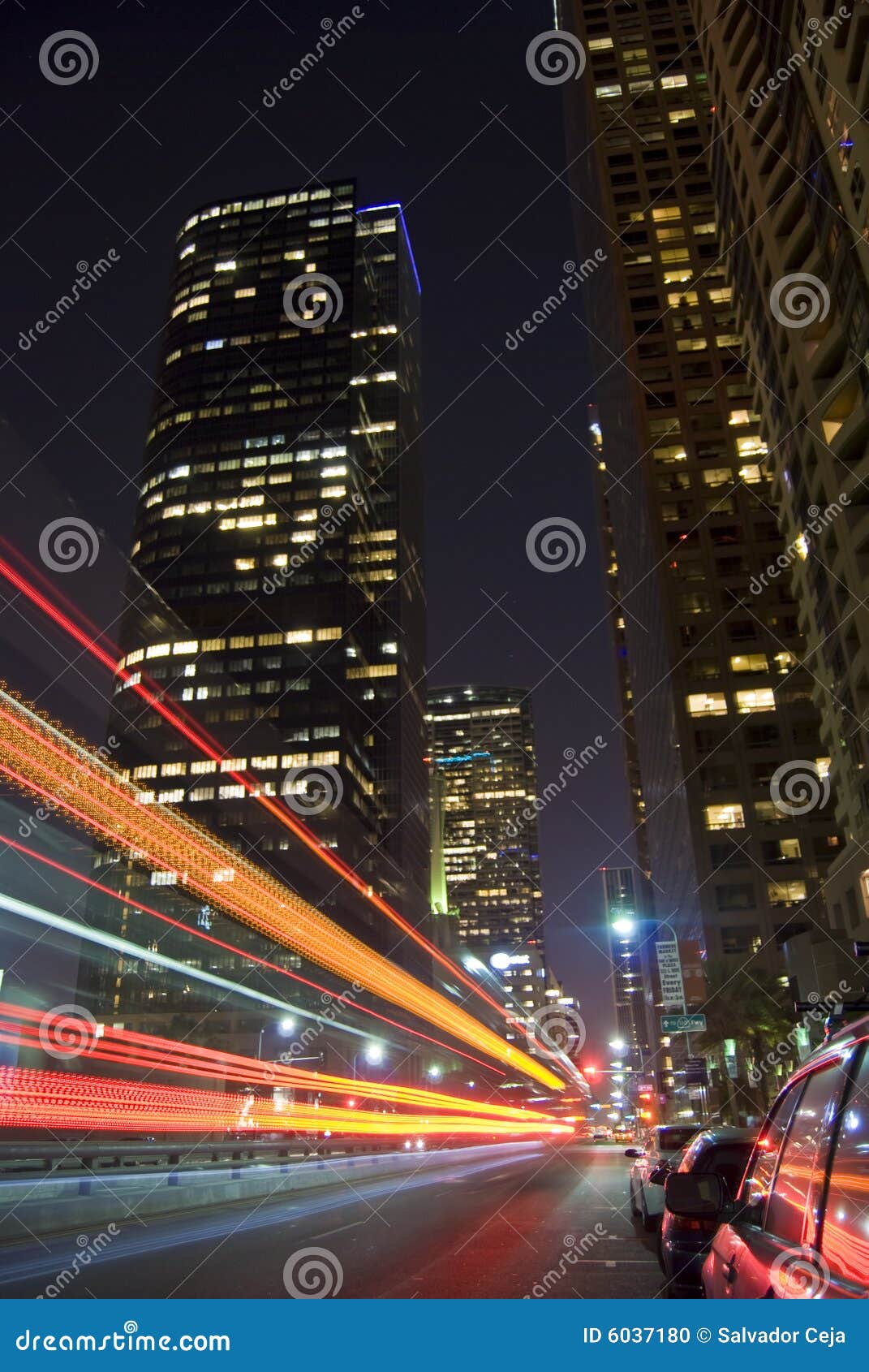 Los Angeles City lights stock photo. Image of hall, architecture - 6037180