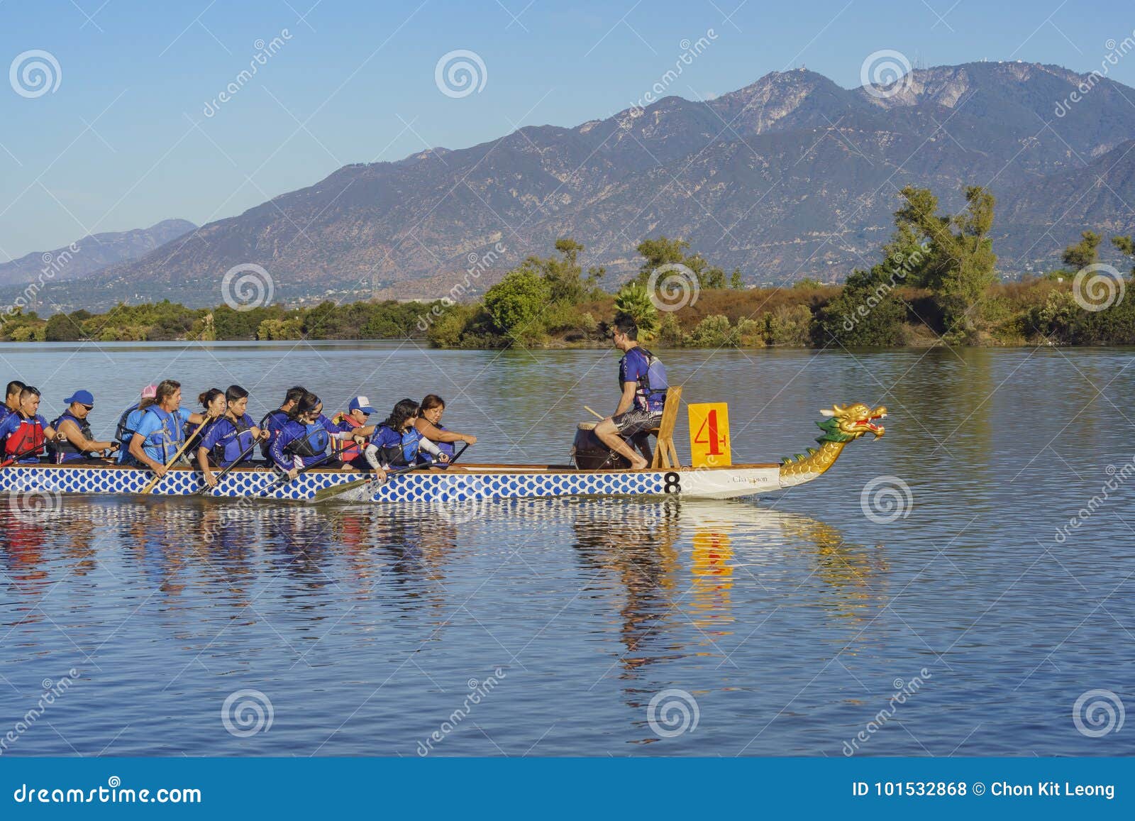 Dragon Boat Festival at Santa Fe Dam Recreation Area Editorial Stock