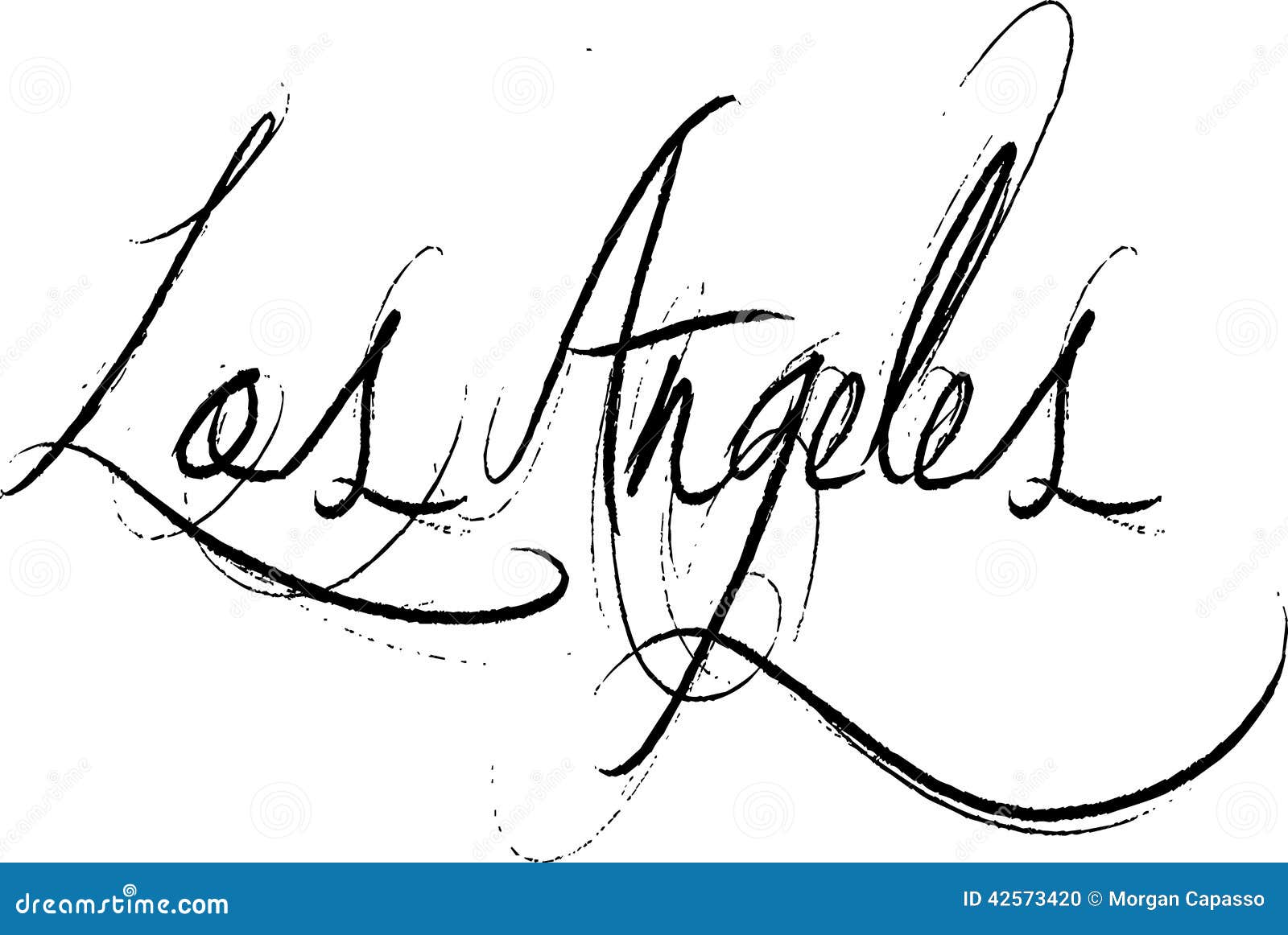 los angeles cursive font