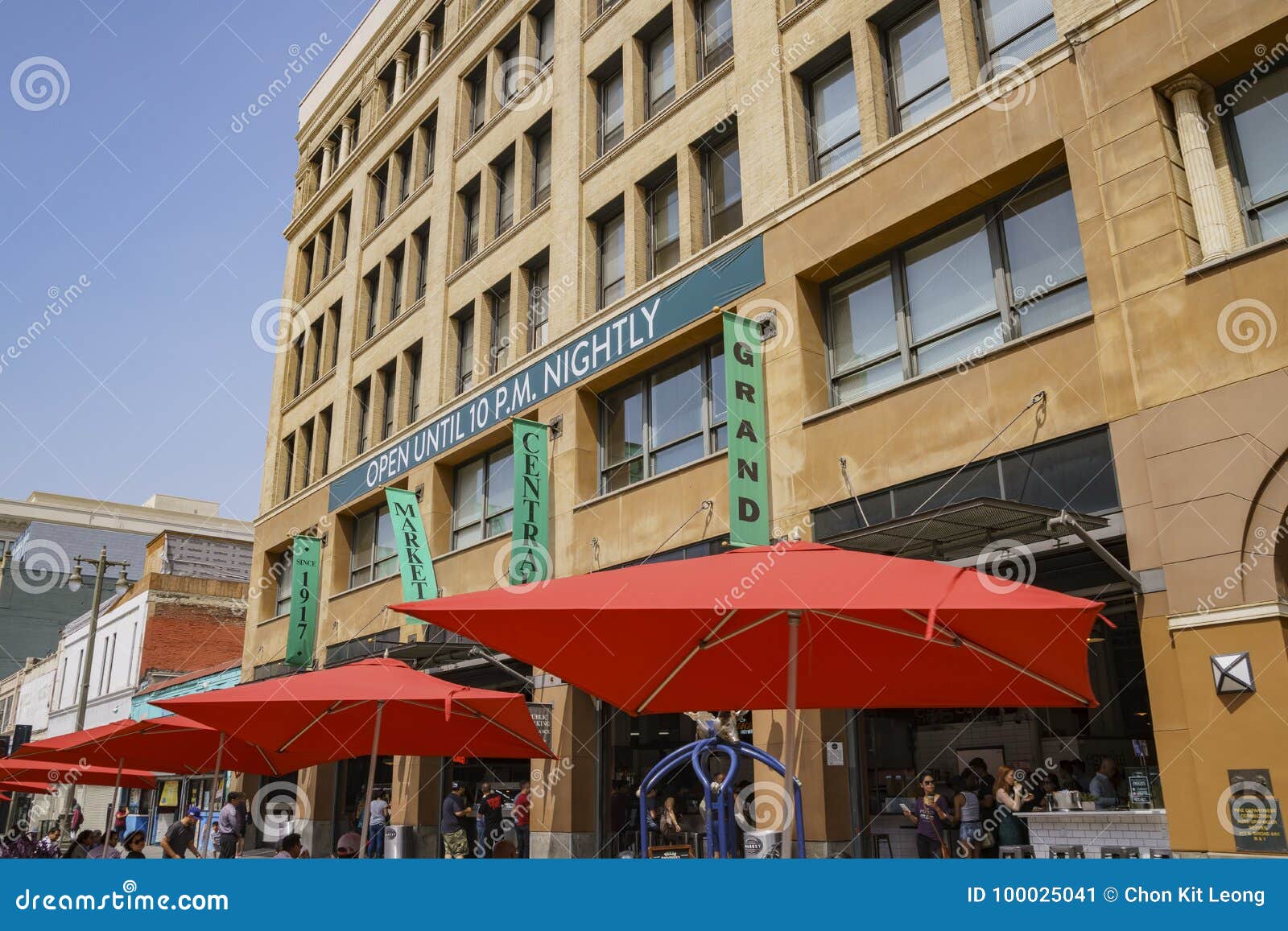 Grand Central Market of the Los Angeles Downtown Editorial Photo