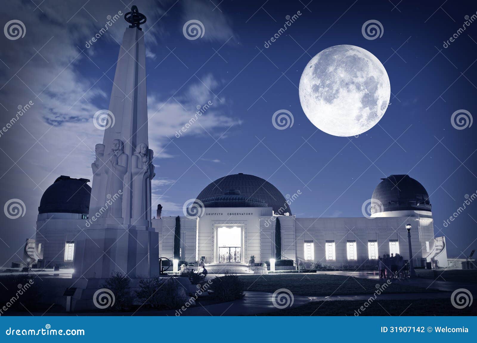Sławny Los Angeles obserwatorium - Griffith obserwatorium. Nauki fotografii kolekcja. Griffith obserwatorium Los Angeles, Kalifornia usa.