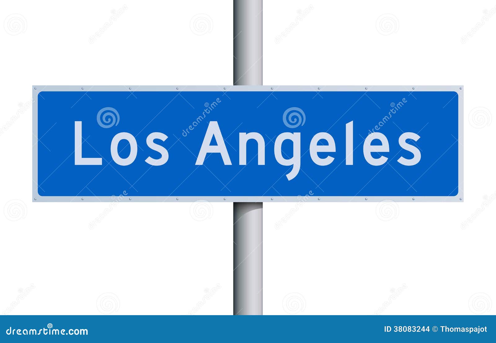 Los Angeles road sign stock vector. Illustration of tourist 38083244