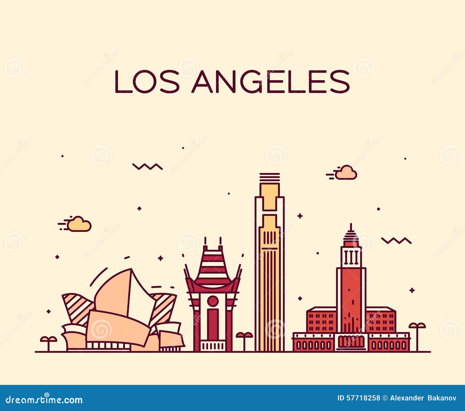 los angeles skyline clipart - photo #14