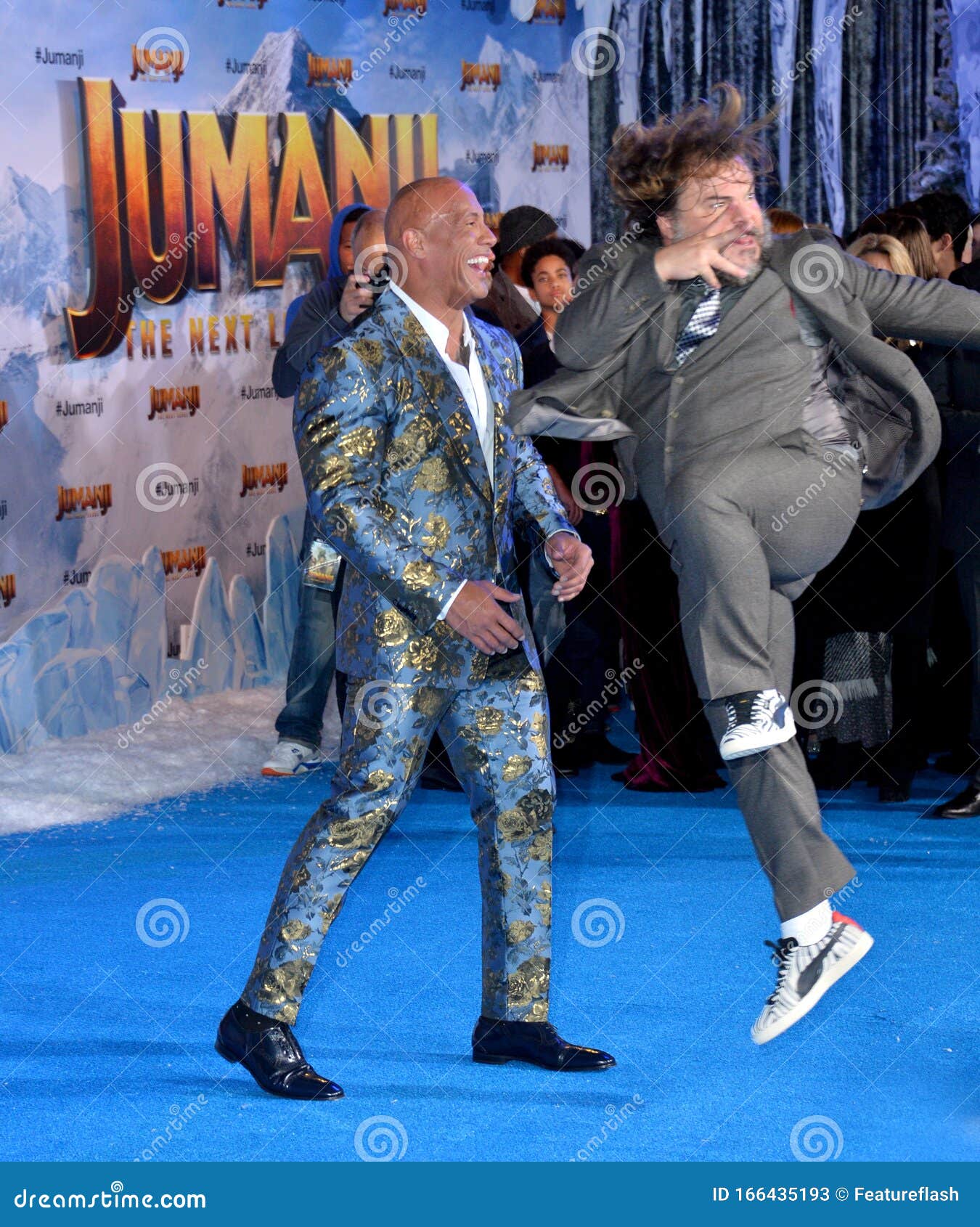 L-R) Dwayne Johnson and Jack Black at the JUMANJI THE NEXT LEVEL