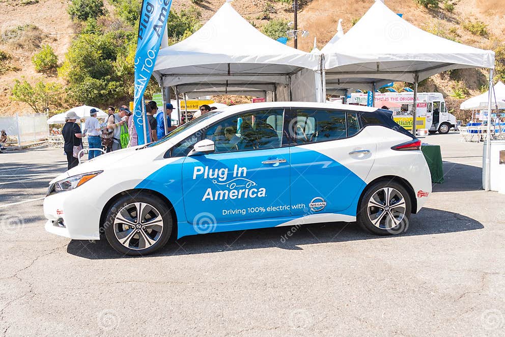 Nissan LEAF Compact Electric Car during Charge Up LA, Electric Vehicle