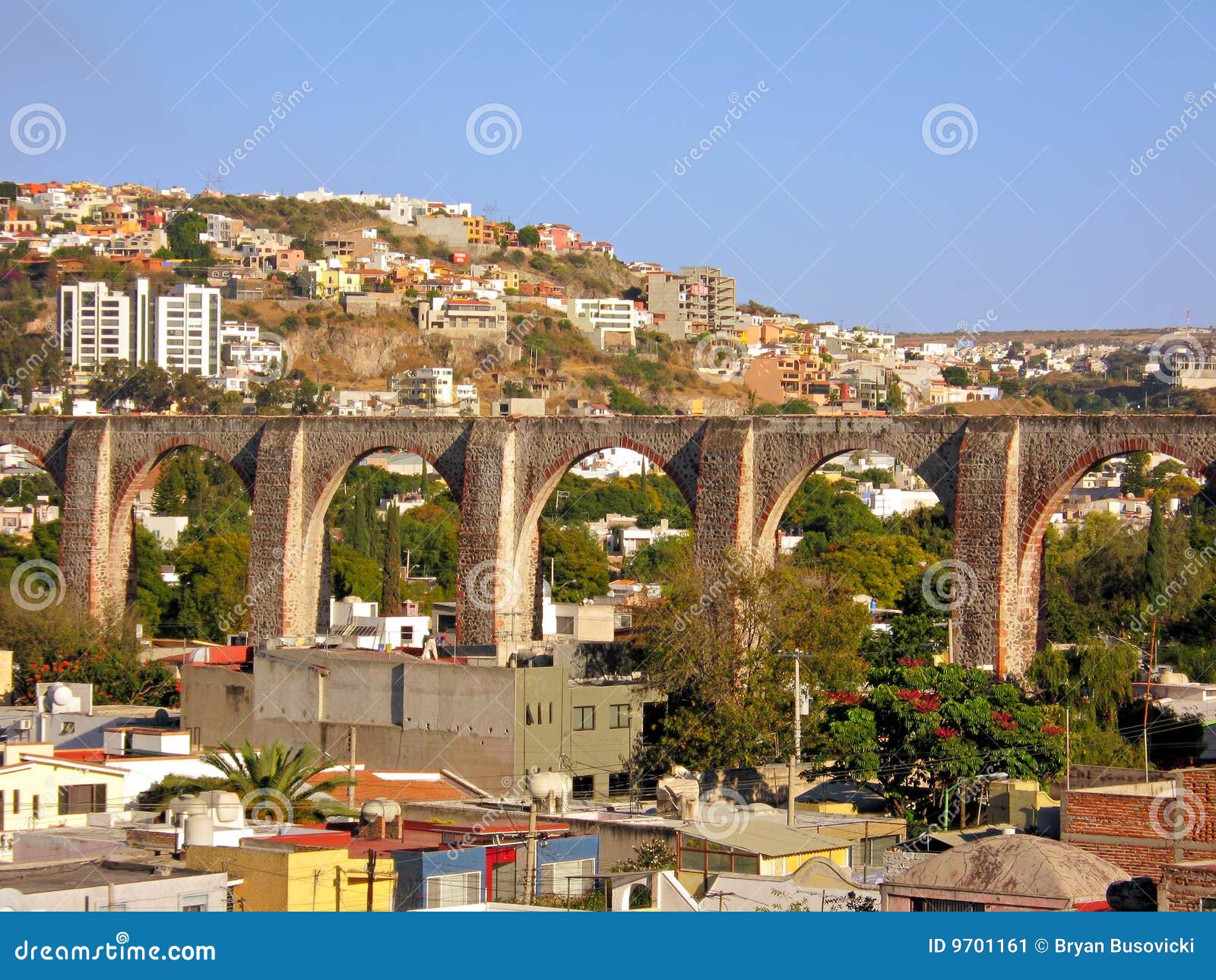 the los arcos (aqueduct) of queretaro, mexico.