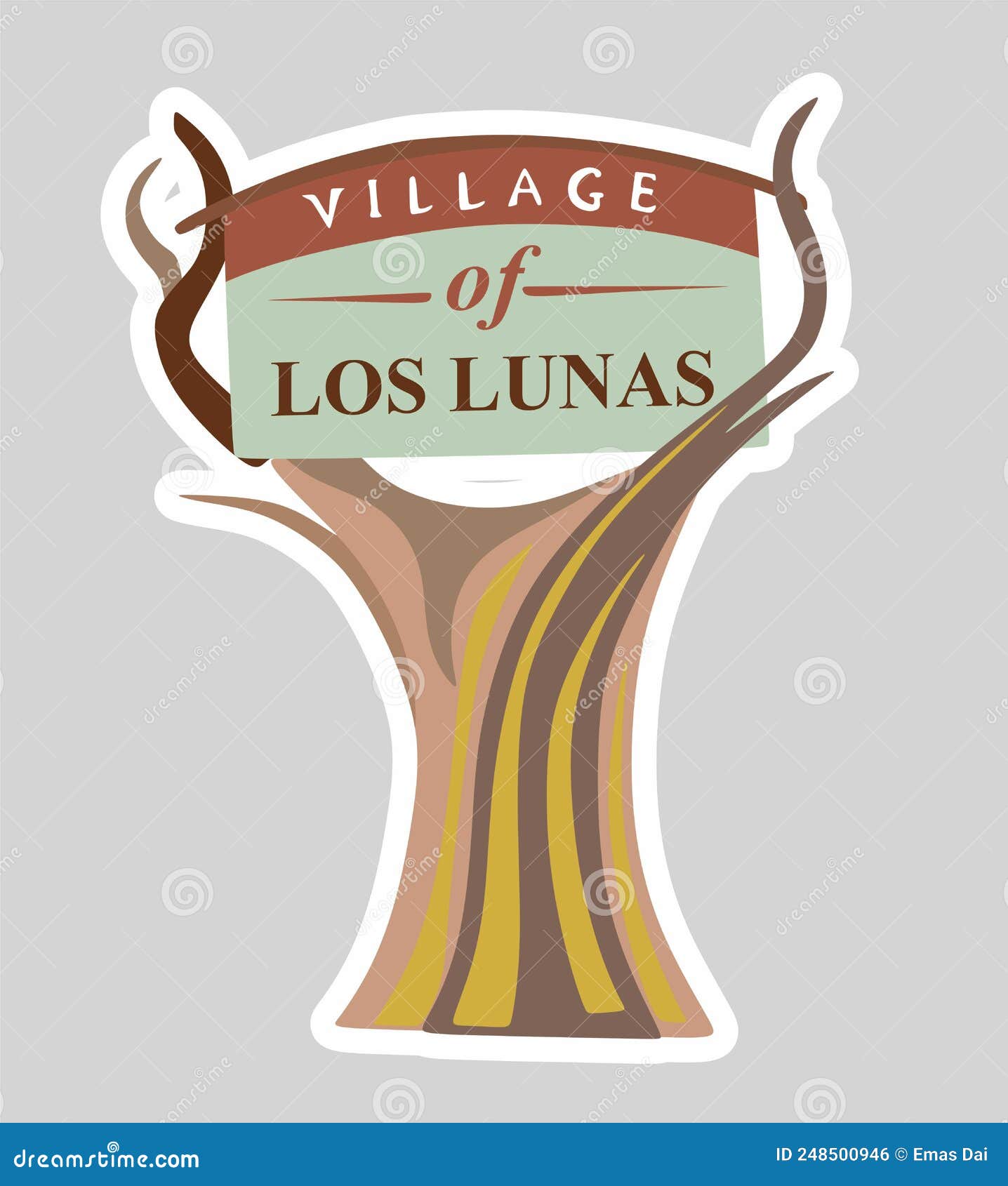 los lunas on a white background