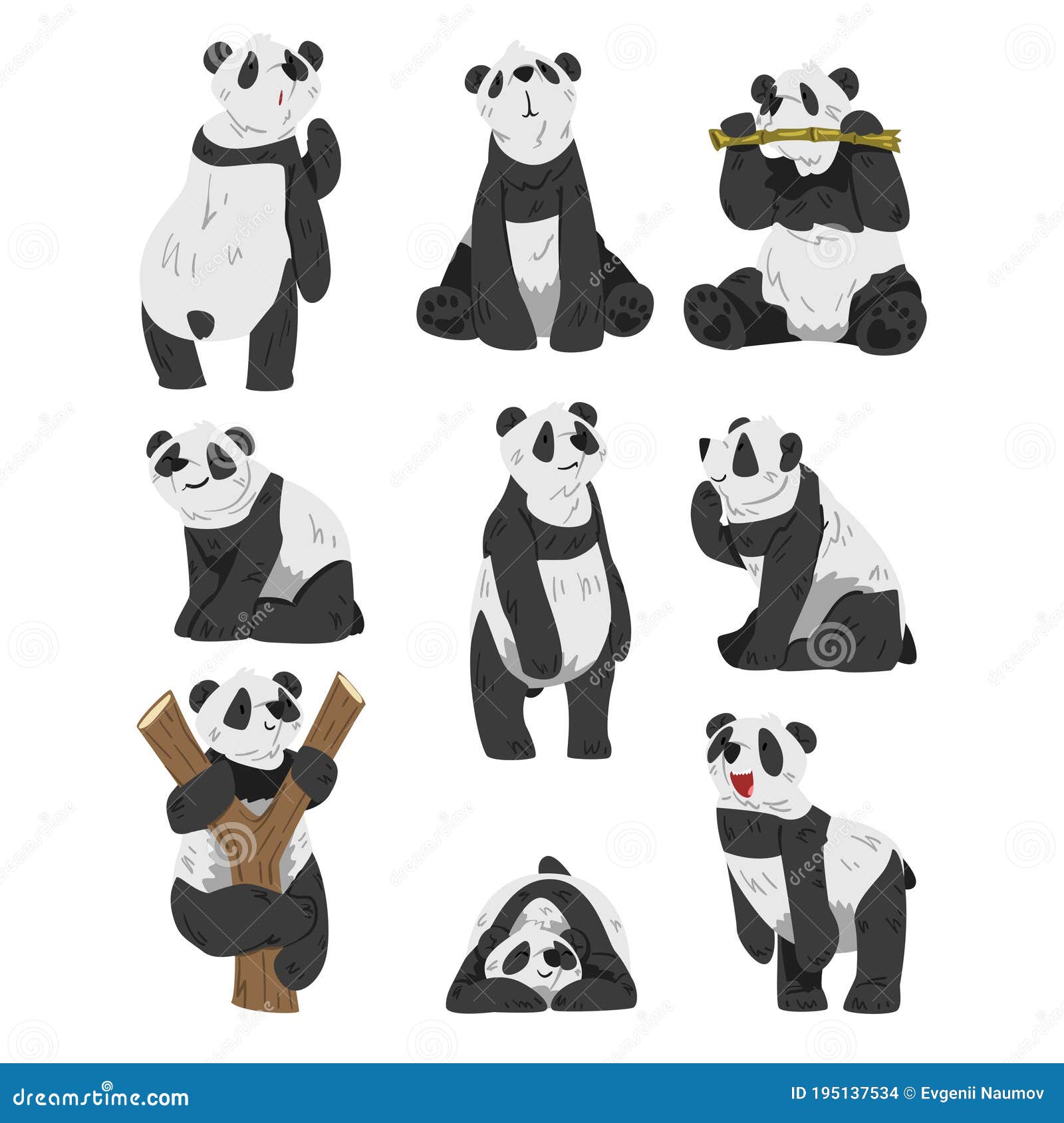 Los Osos Bonitos De Panda Pusieron Graciosos Animales Salvajes En Varias Poses Ilustración Vectorial De Dibujos Animados Aislados Ilustración del Vector - Ilustración de cubo, mullido: 195137534 Los Osos Bonitos De Panda Pusieron Graciosos Animales Salvajes En Varias Poses Ilustración Vectorial De Dibujos Animados Aislados Ilustración del Vector - Ilustración de cubo, mullido: 195137534