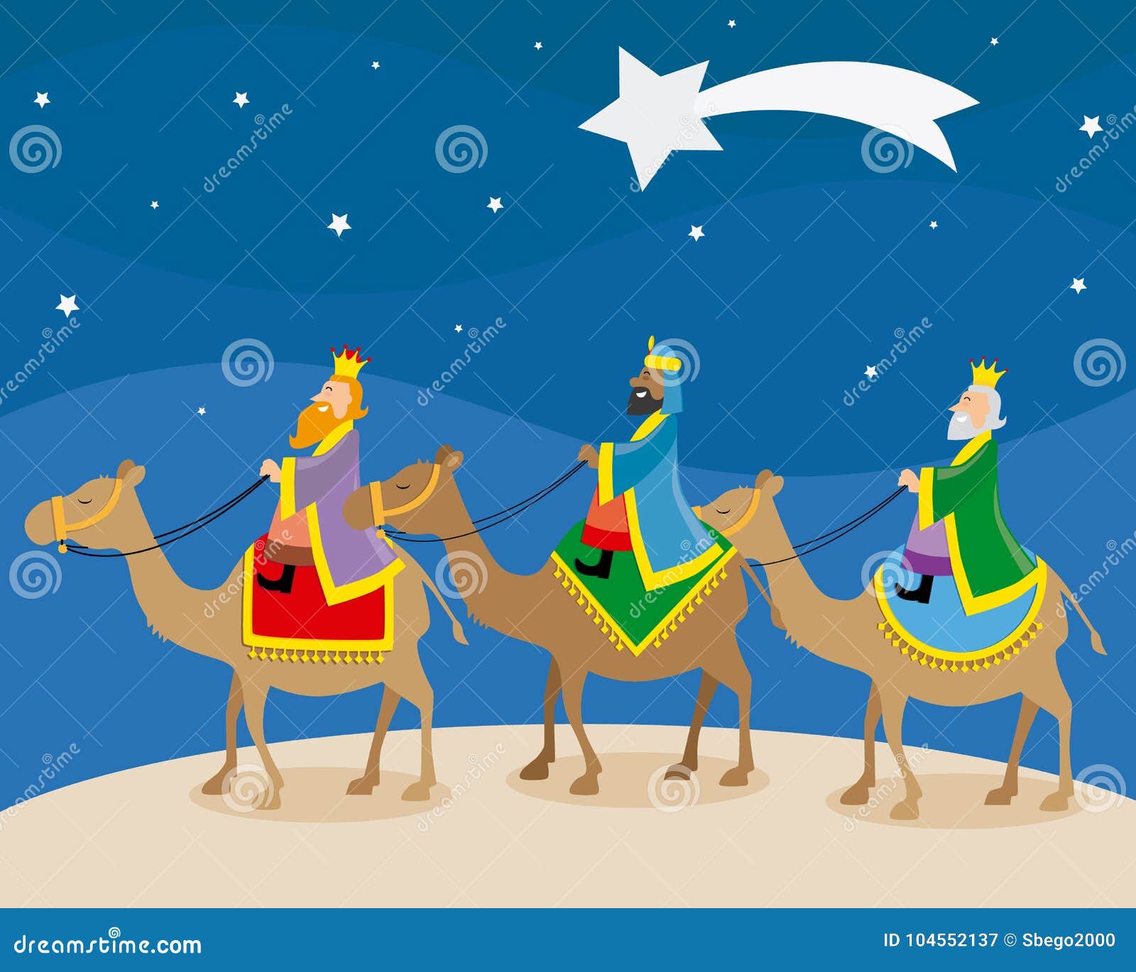 Los Tres Hombres Sabios De Oriente Ilustración del Vector Ilustración