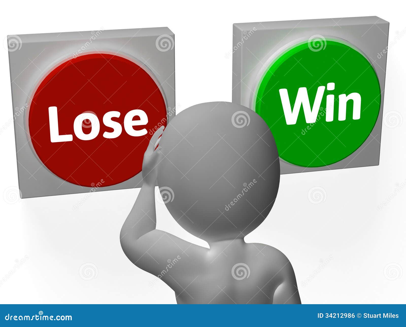 Lose Win Buttons Show Wager or Loser Stock Illustration Illustration