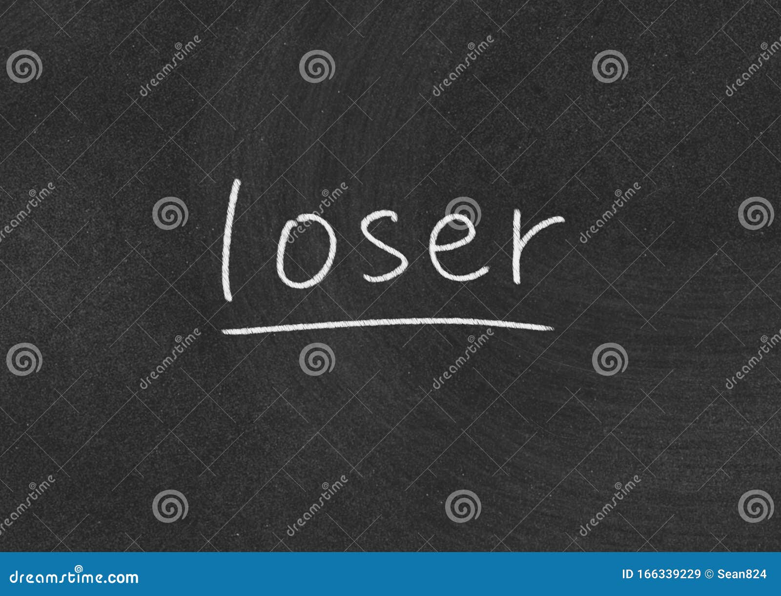 Loser stock image. Image of text, chalk, blackboard - 166339229