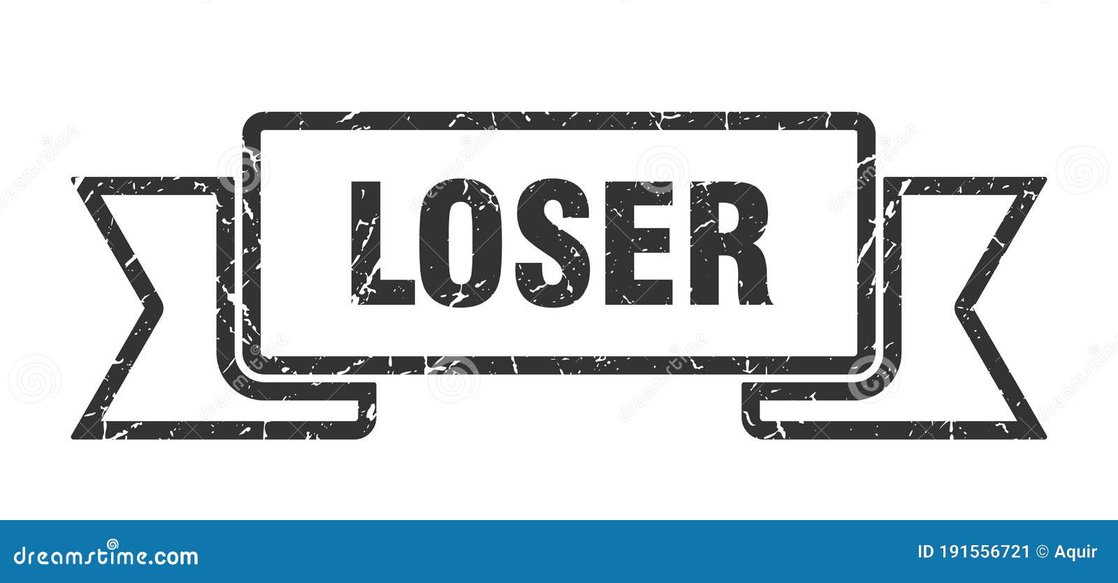 Loser Ribbon. Loser Grunge Band Sign Stock Vector - Illustration of ...