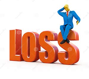 Loss Concept Word Art Illustration Cartoon Vector CartoonDealer 