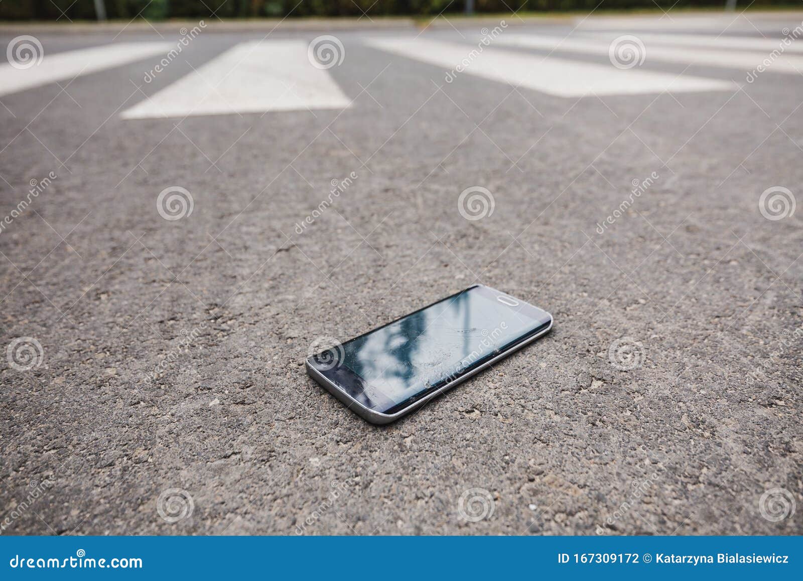 Lost cell phone stock photo. Image of crosswalk, smartphone - 167309172
