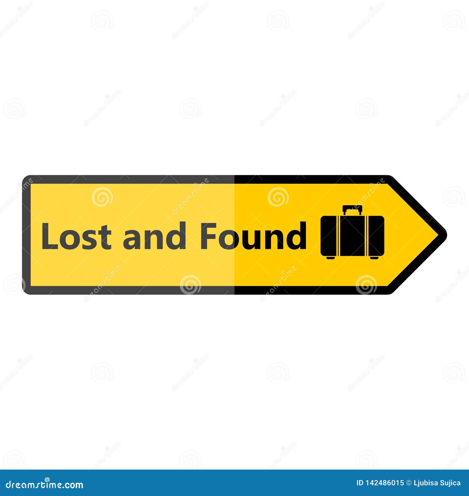 Lost And Found Sign Stock Vector Illustration Of Icon 142486015