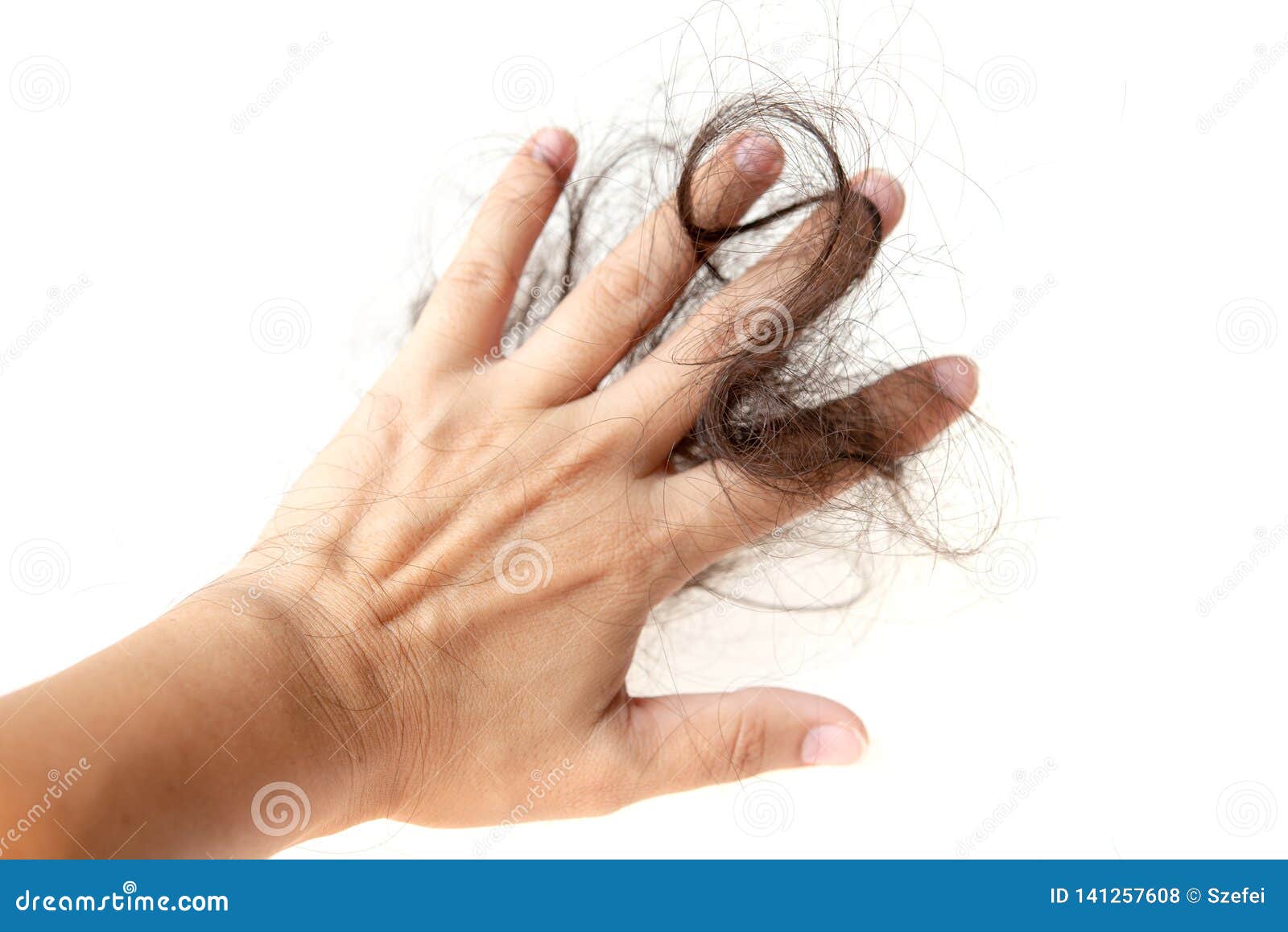 BERNARD "BUCK" LOMBARDI Lost-hair-isolated-human-hand-white-background-141257608