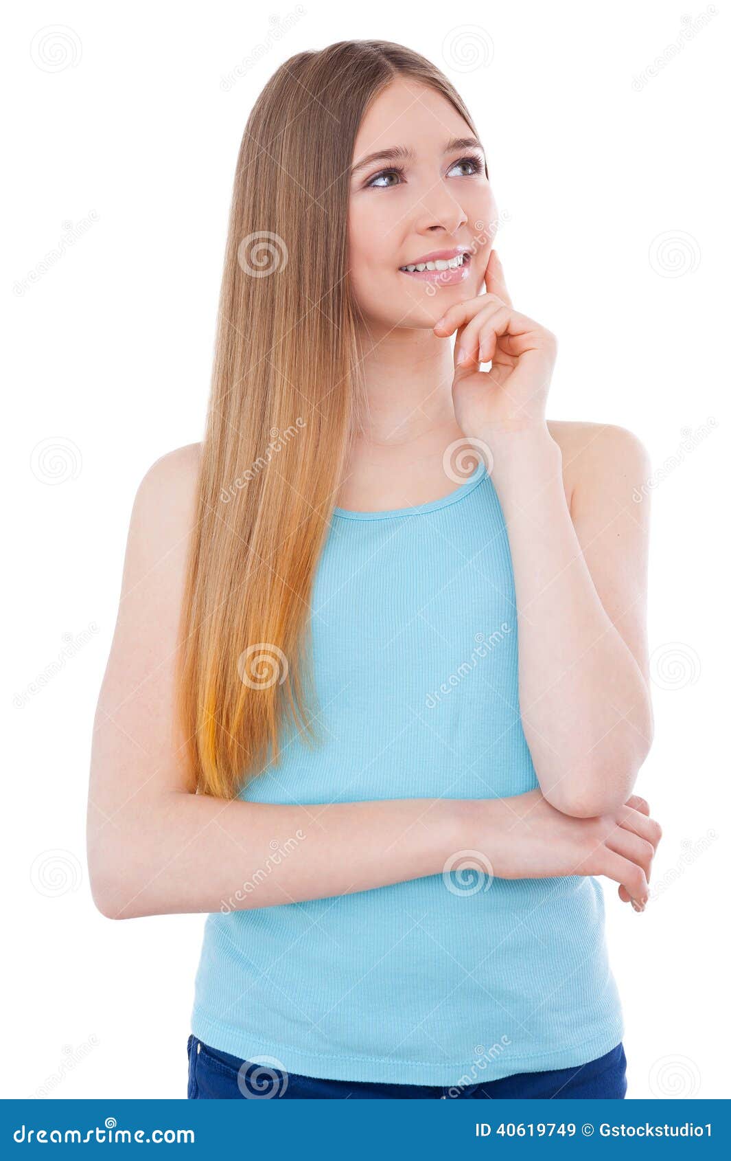 Lost in thoughts. stock image. Image of cheerful, brown - 40619749