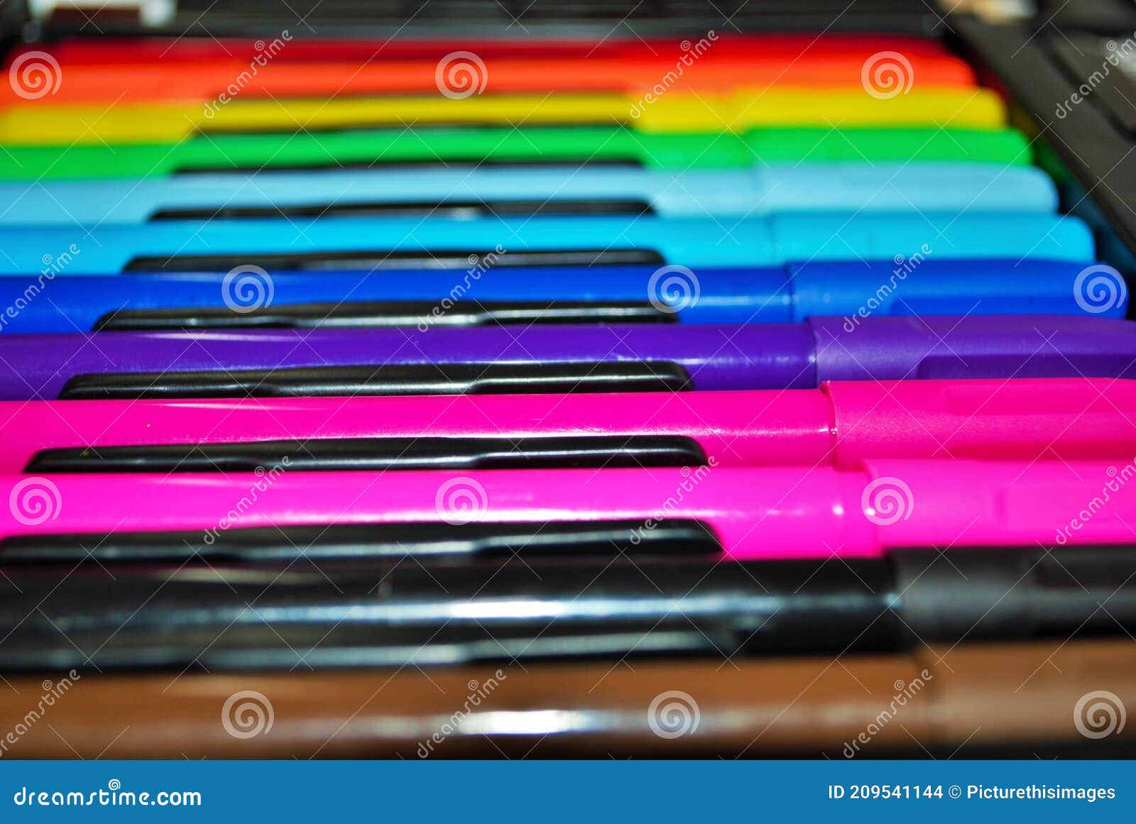 A Lot of Colored Markers in an Art Set Stock Photo Image of sketching