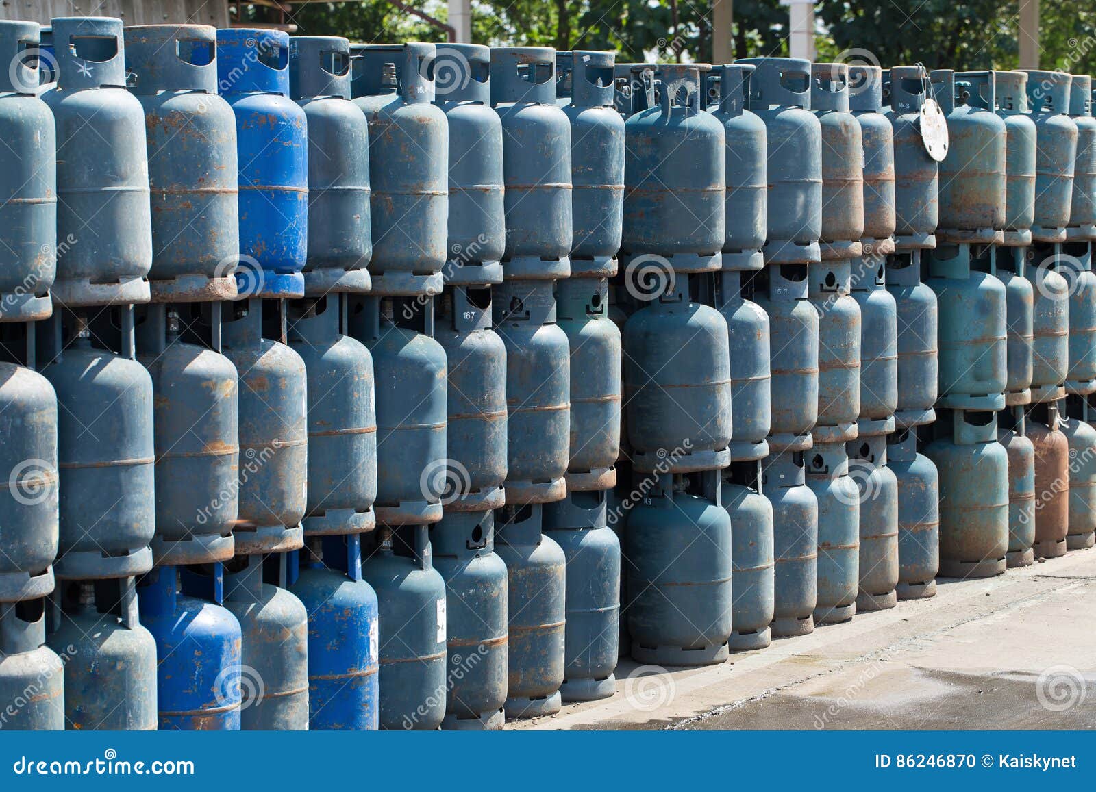 A Lot of Danger Gas Bottle. Stock Photo Image of bottle, heavy 86246870