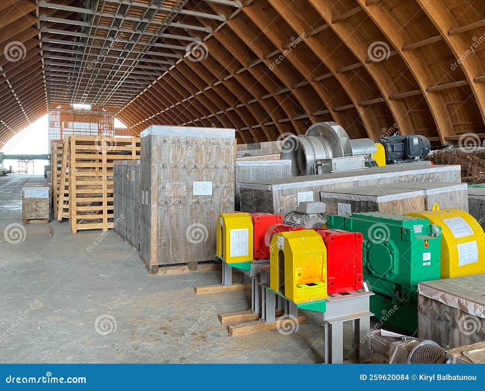 A Lot of Different Equipment and Materials in the Warehouse of