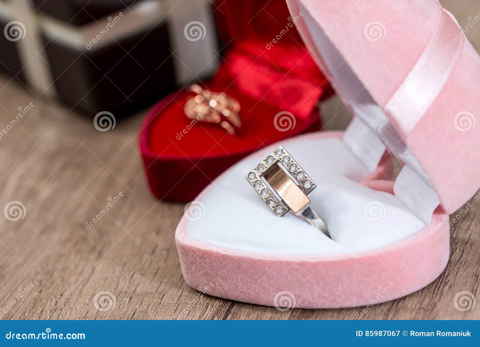 Lot of Gift Boxes with Gold Jewelry Stock Image Image of earring