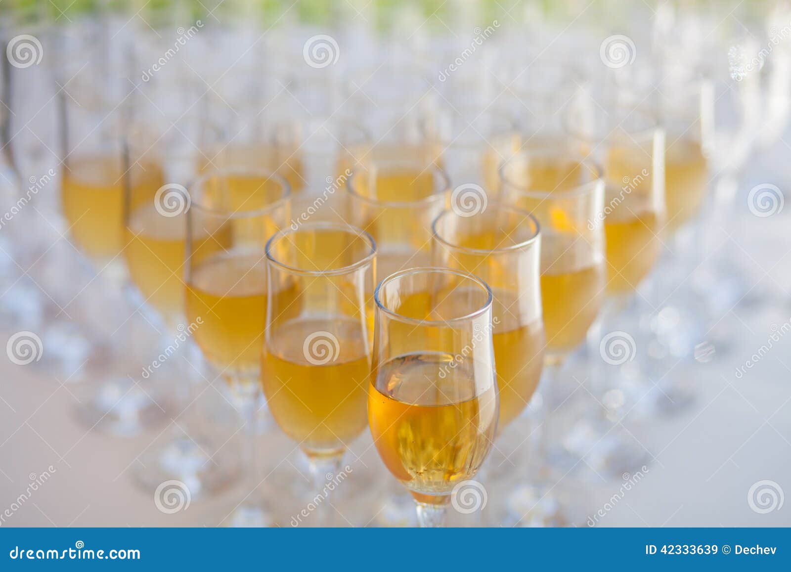 Lot of Glasses Filled with Champagne Stock Image Image of beverage