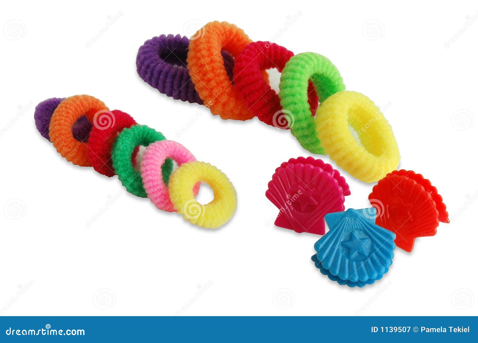 A lot of hair elastics stock image. Image of hair, assortment 1139507