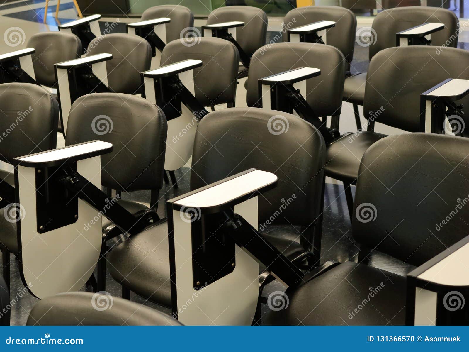 Rows of lecture chairs stock photo. Image of audience 131366570